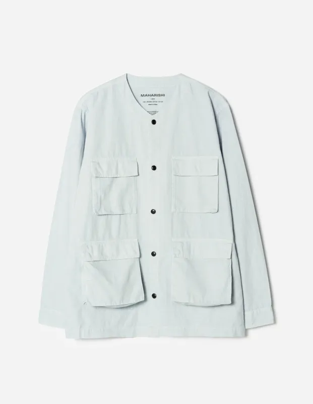 7318 Hemp Ripstop BDU Shirt Light Blue made by Maharishi