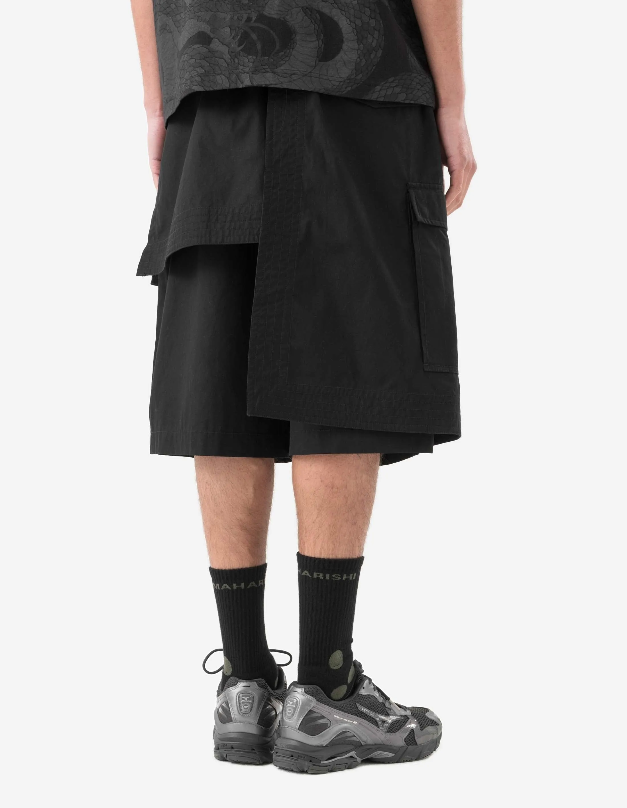 6056 Asym Hakama Shorts Black sold by Maharishi product image thumbnail 4