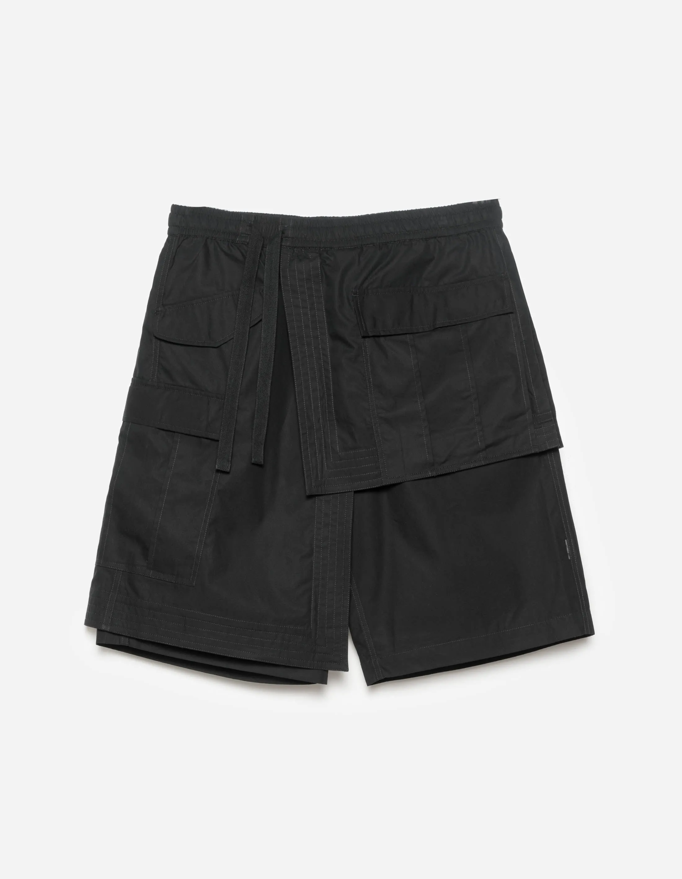 6056 Asym Hakama Shorts Black sold by Maharishi