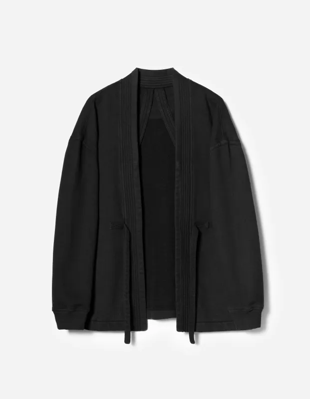 7206 Hemp Kimono Sweat Black sold by Maharishi