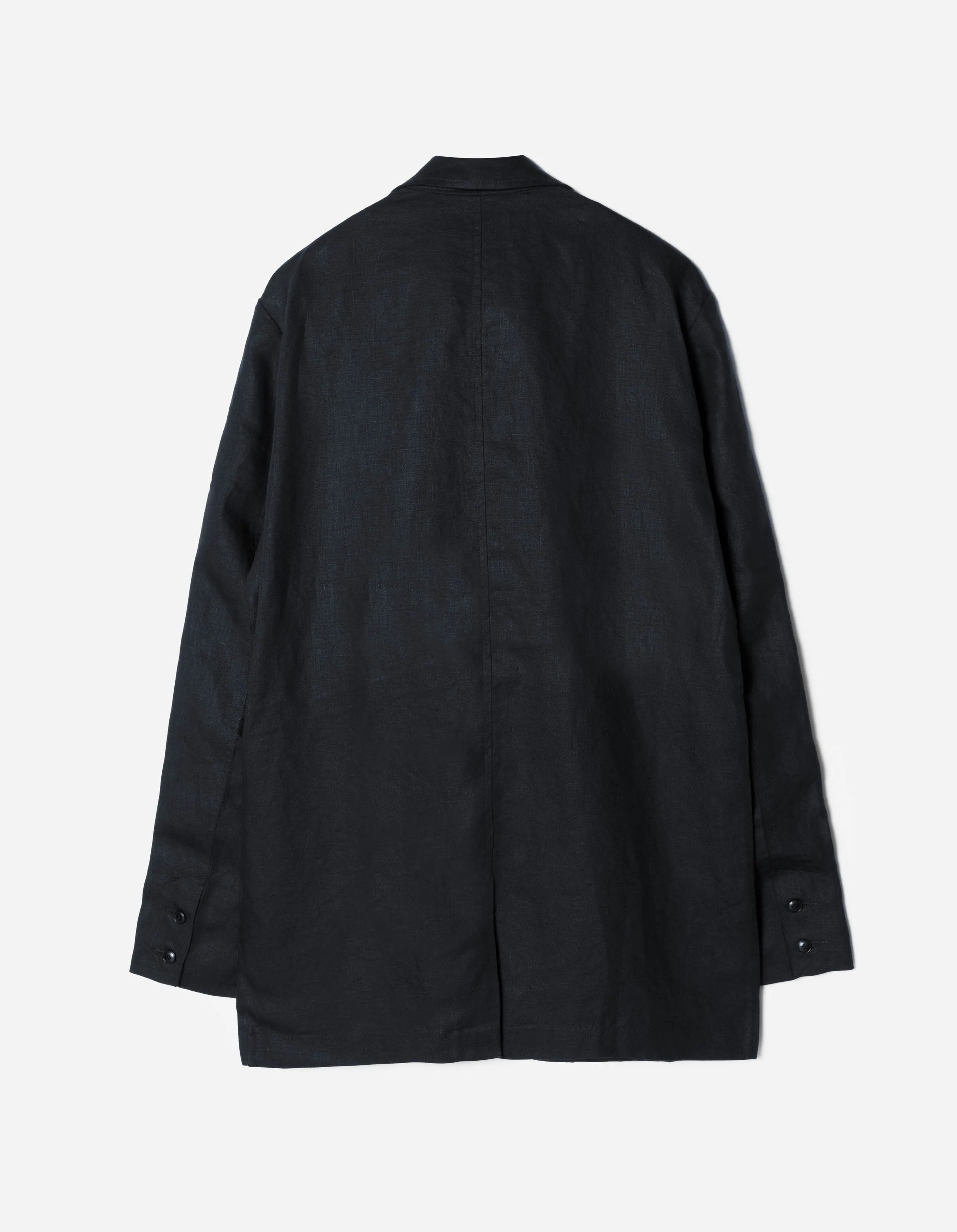 7311 Maha Asym Linen Blazer Navy sold by Maharishi product image thumbnail 2