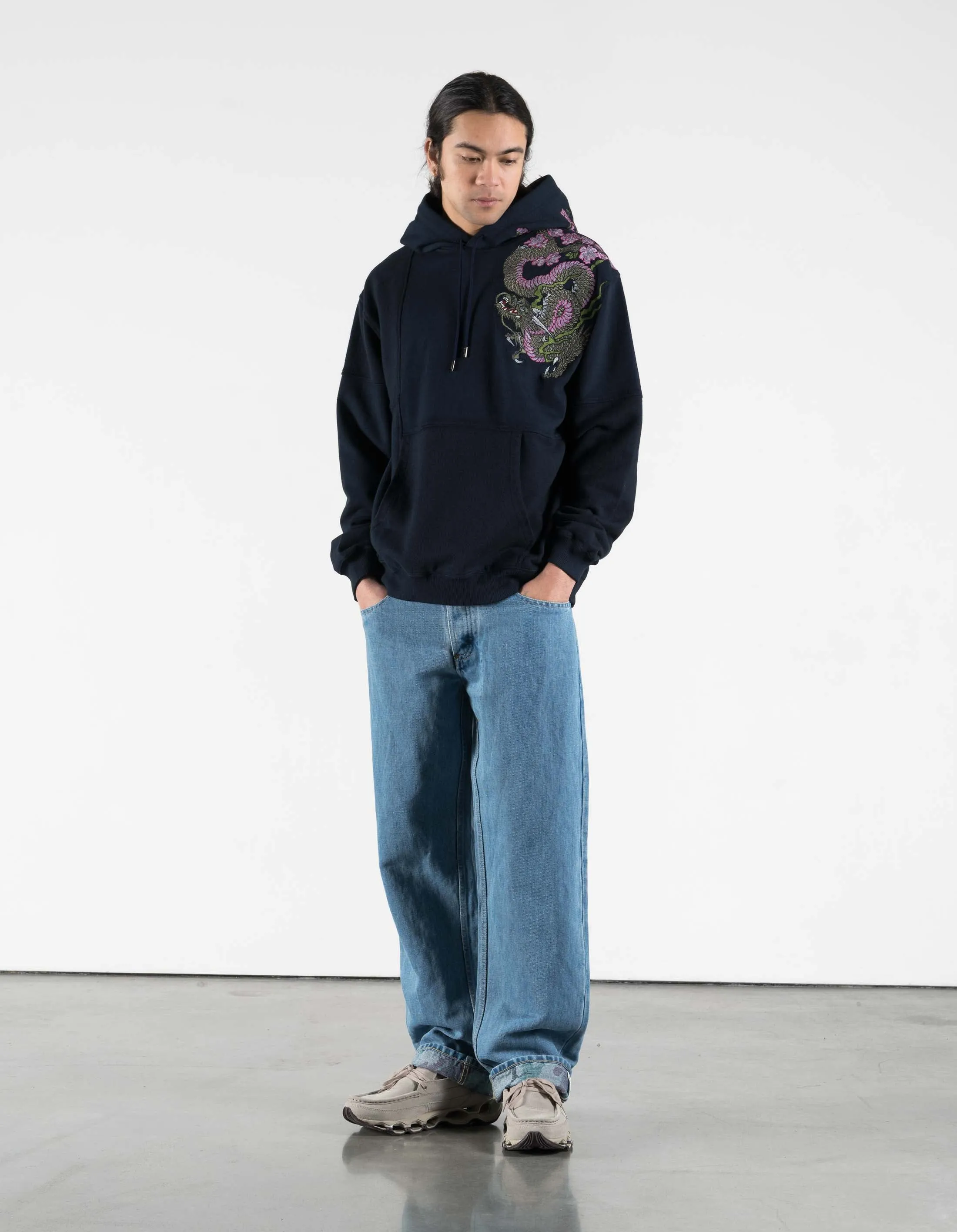 7362 Sakura Tugihagi Hooded Sweat Navy sold by Maharishi product image thumbnail 2