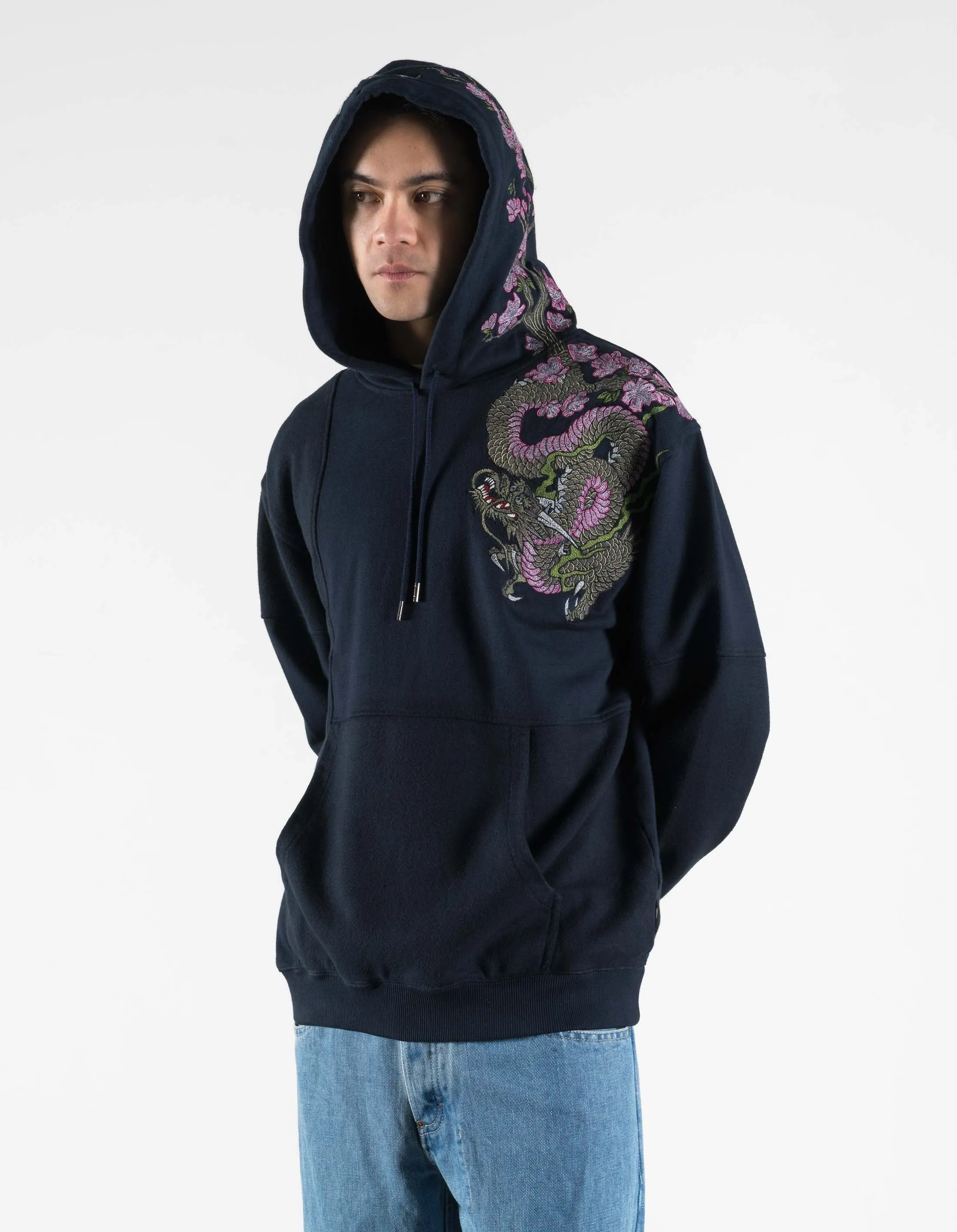 7362 Sakura Tugihagi Hooded Sweat Navy sold by Maharishi product image thumbnail 3