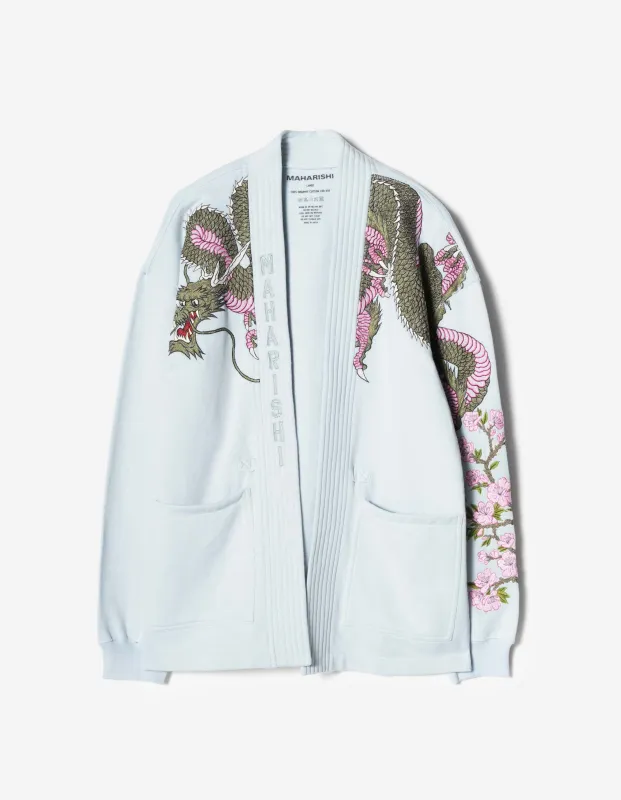 7361 Sakura Serenity Sweat Kimono Light Blue made by Maharishi