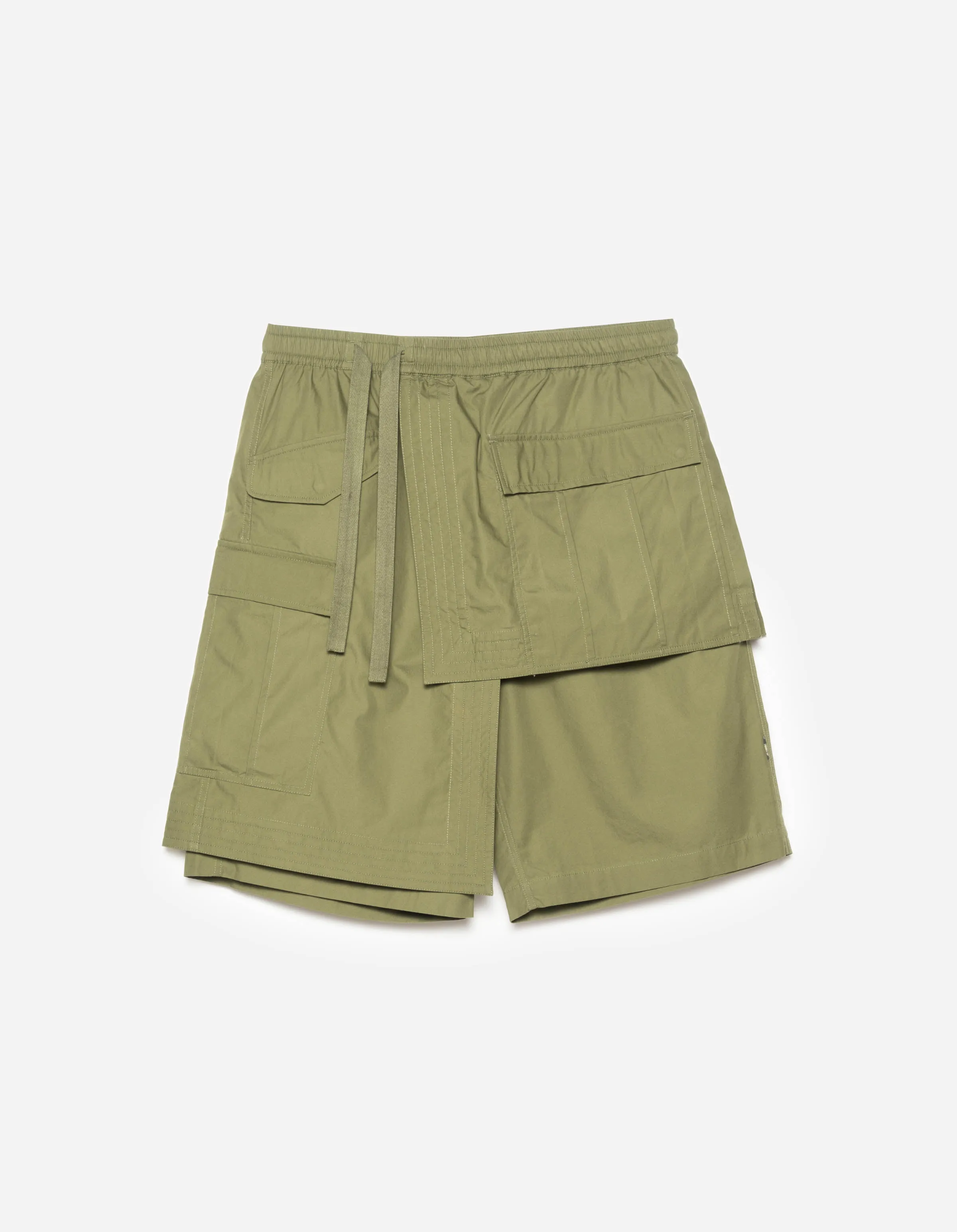 6056 Asym Hakama Shorts Olive OG-107F sold by Maharishi