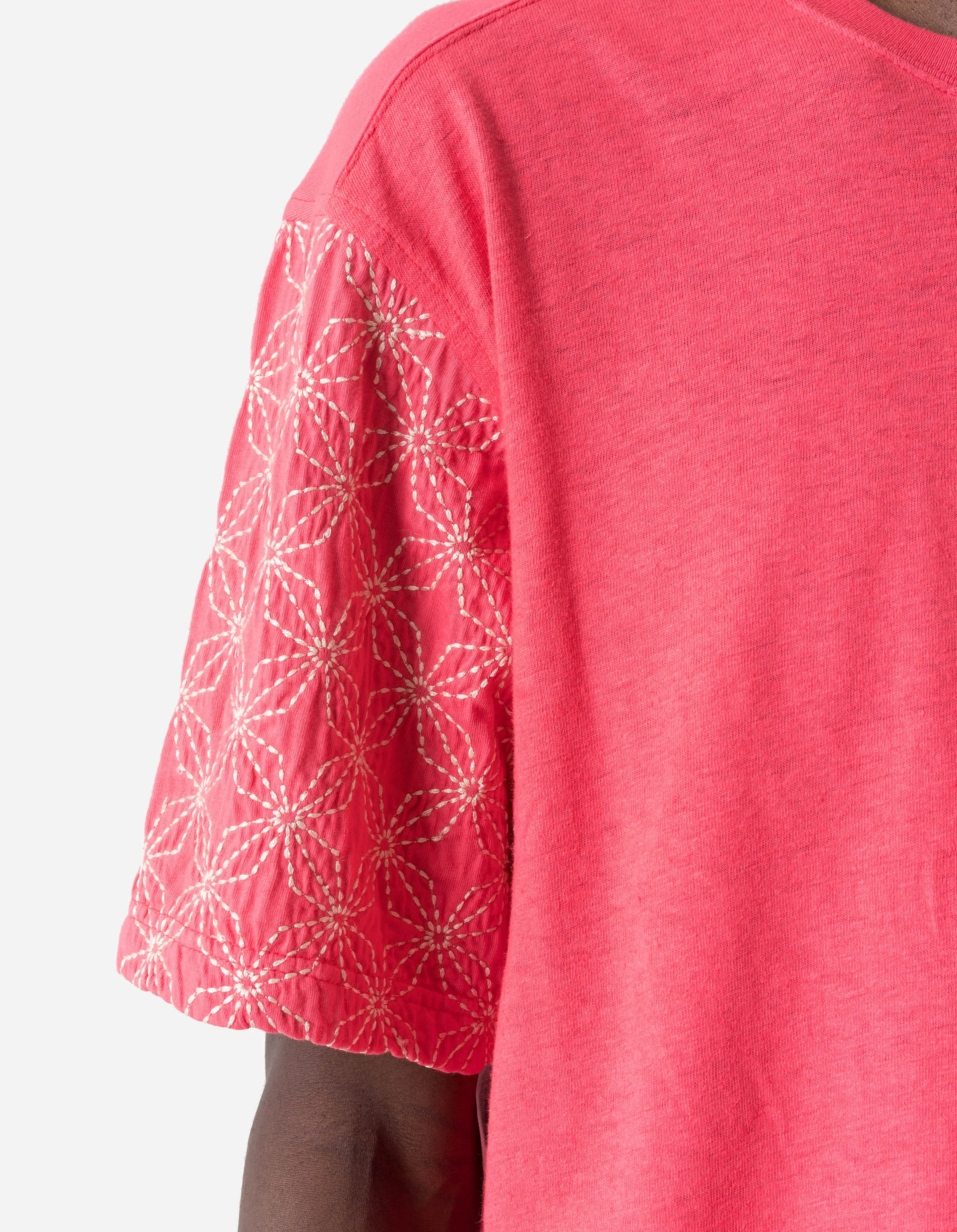7586 Sashiko S/S T-Shirt Cerise sold by Maharishi product image thumbnail 4
