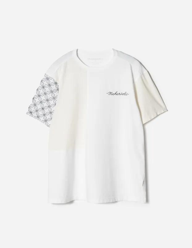 7586 Sashiko S/S T-Shirt White made by Maharishi