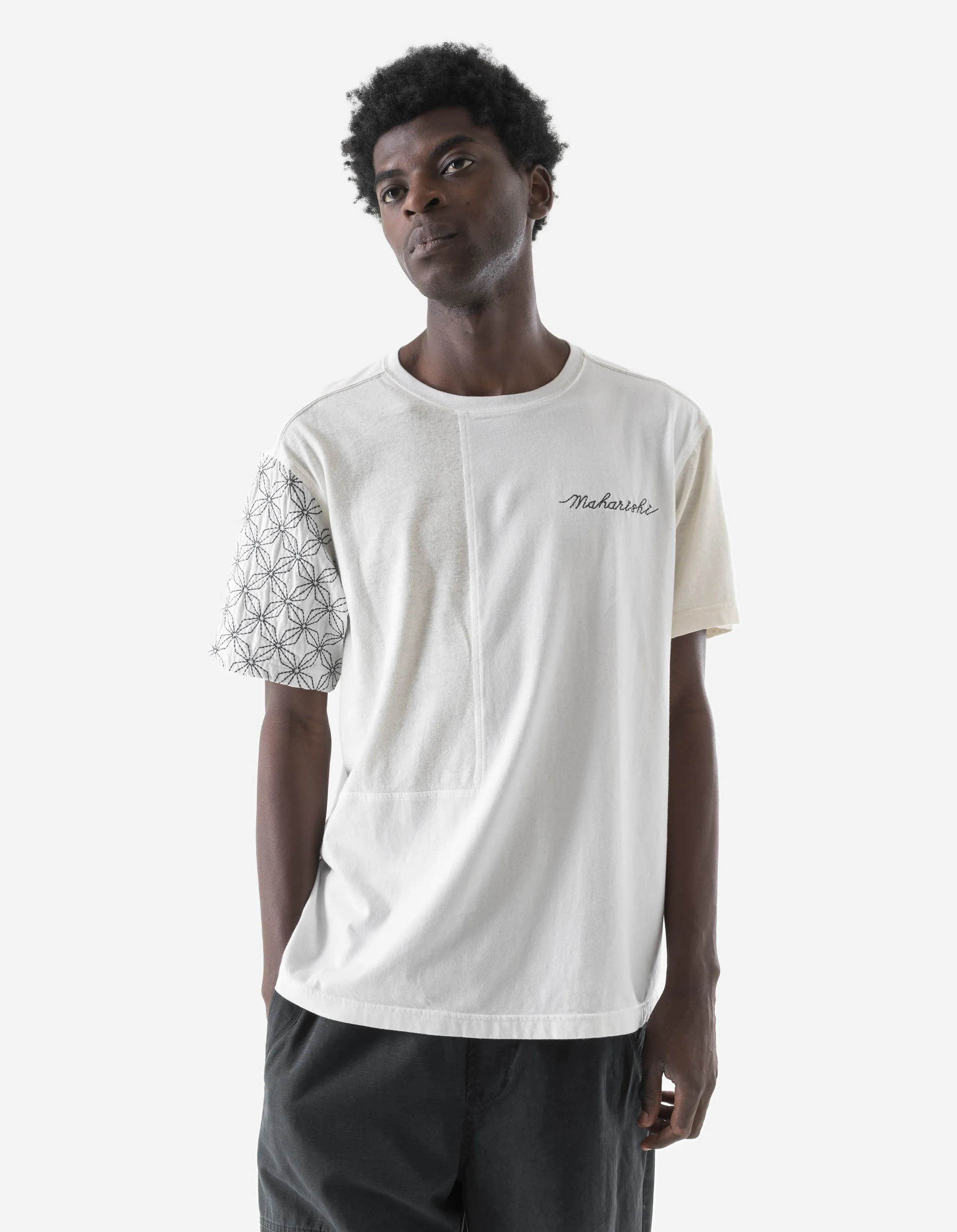 7586 Sashiko S/S T-Shirt White sold by Maharishi product image thumbnail 2
