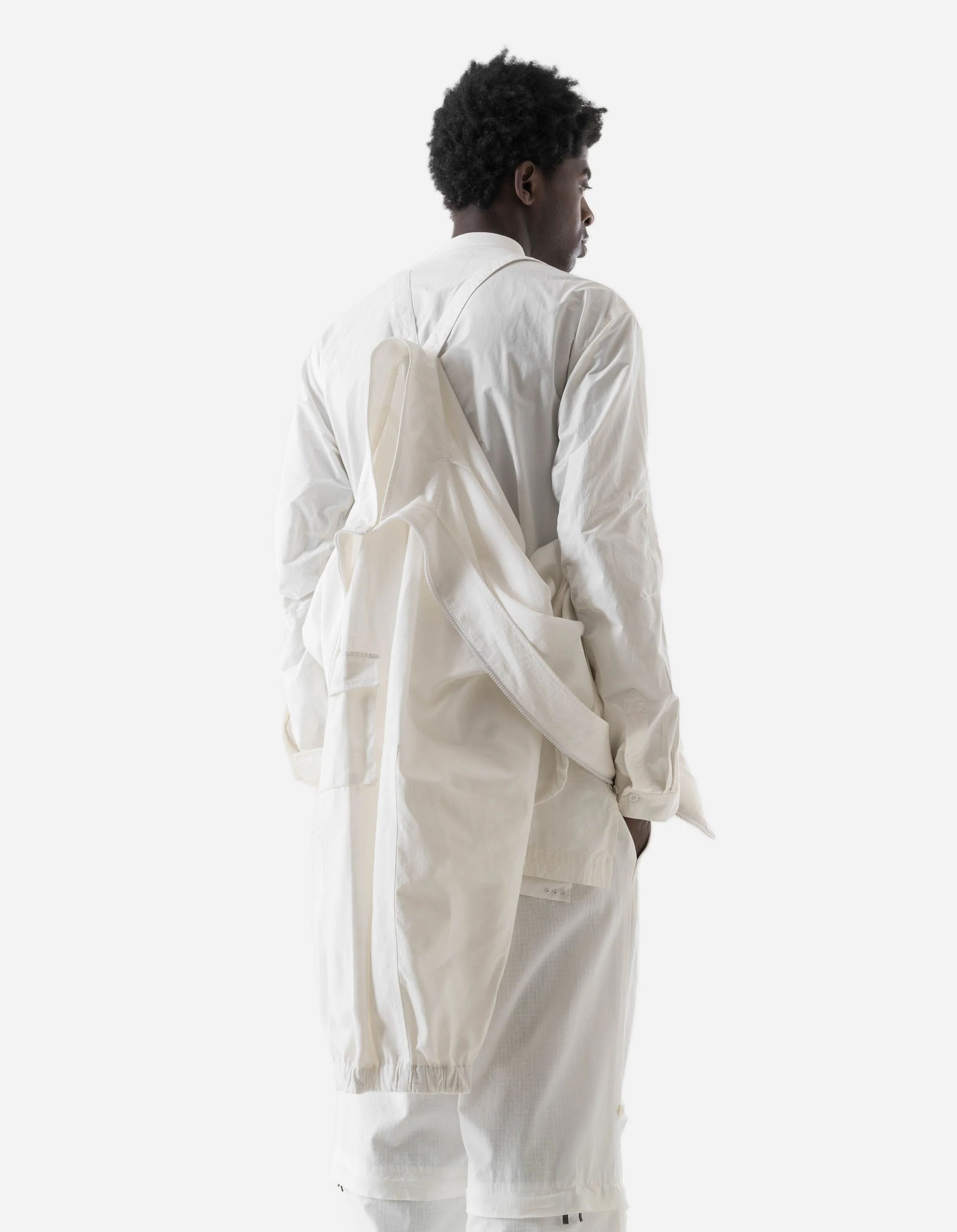 7566 Hemp Ripstop Track Jacket White sold by Maharishi product image thumbnail 5