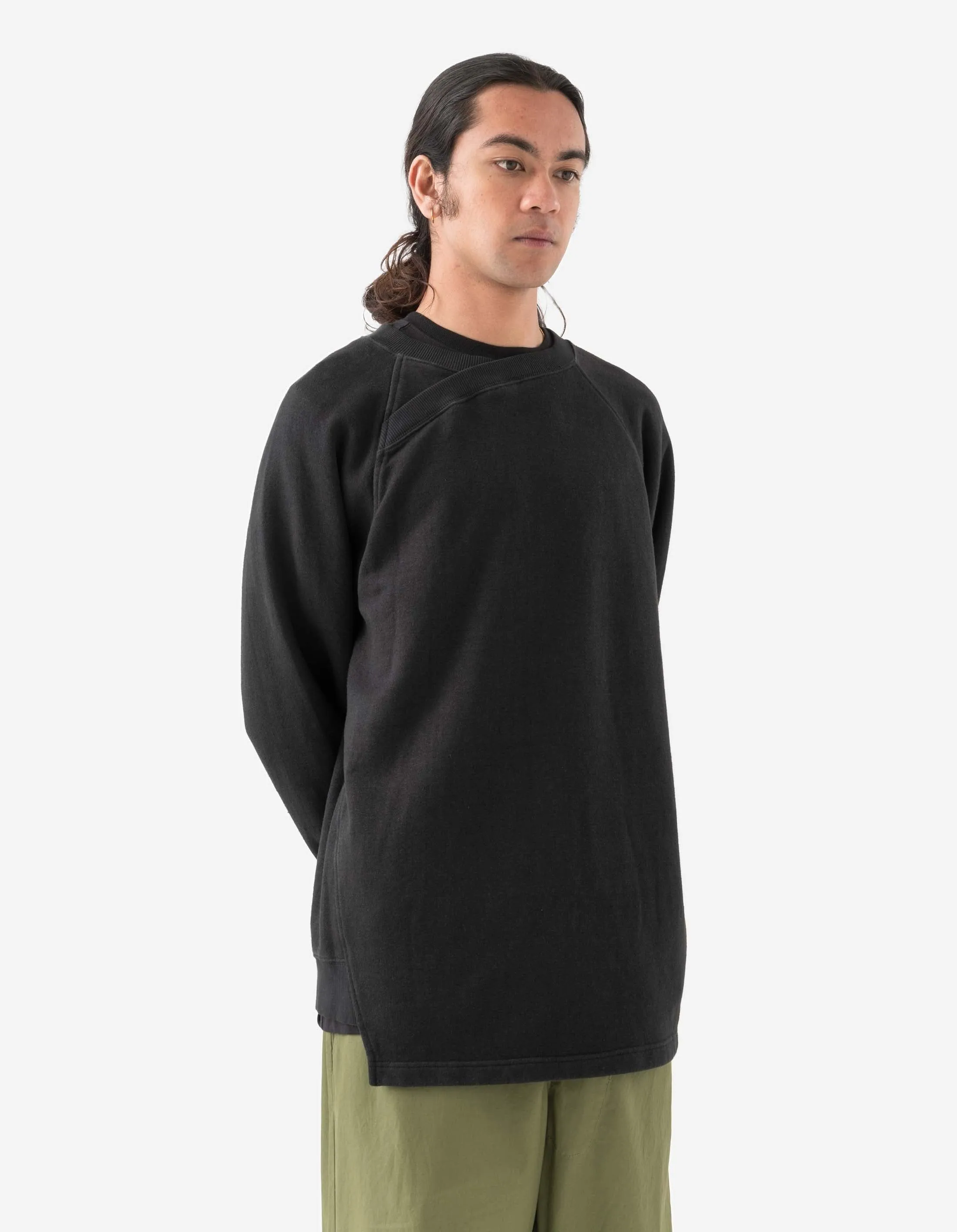 6002 Asym Monk Organic Crew Sweat Black sold by Maharishi product image thumbnail 3