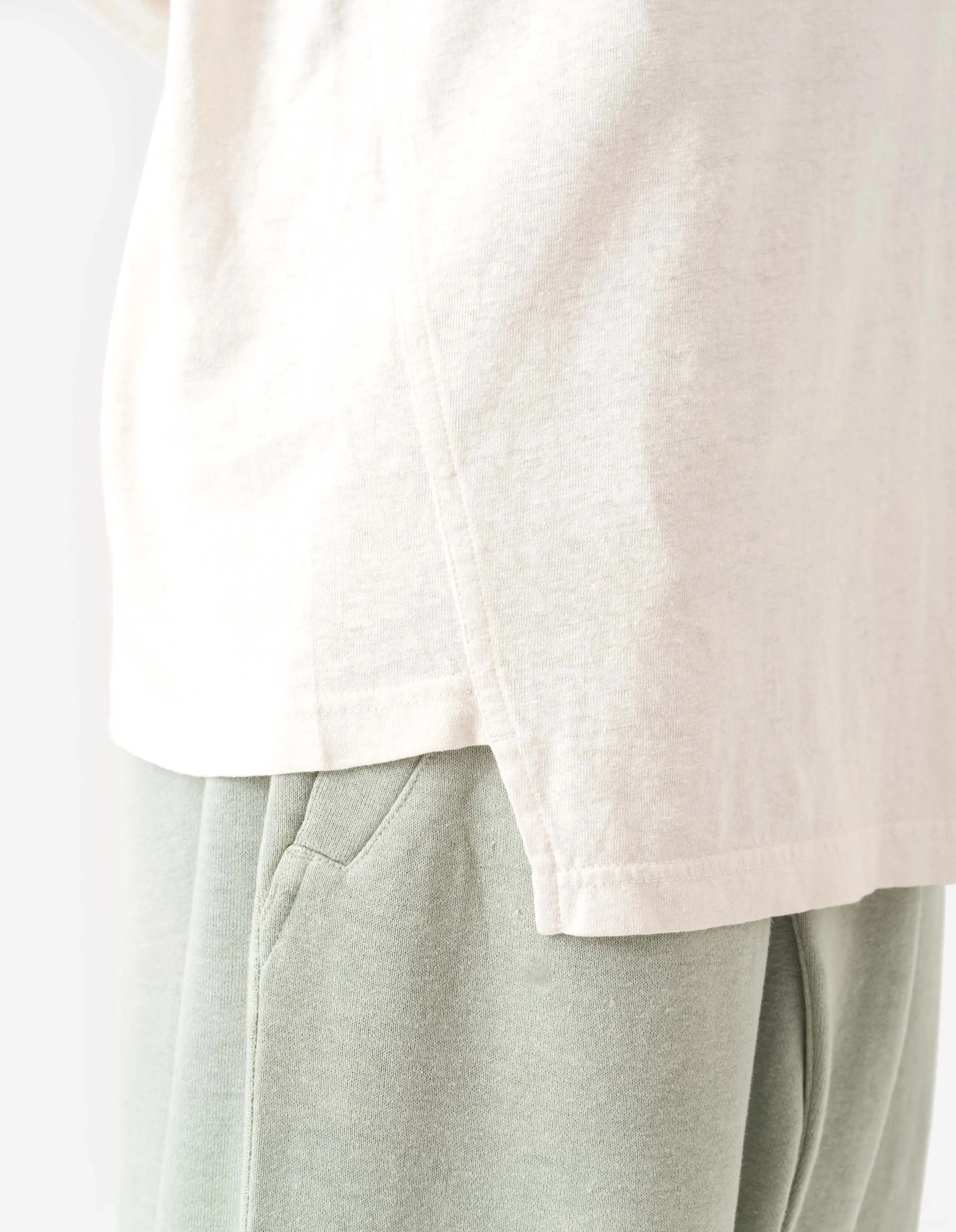 6001 Monk Organic Hemp L/S T-Shirt Ecru sold by Maharishi product image thumbnail 5