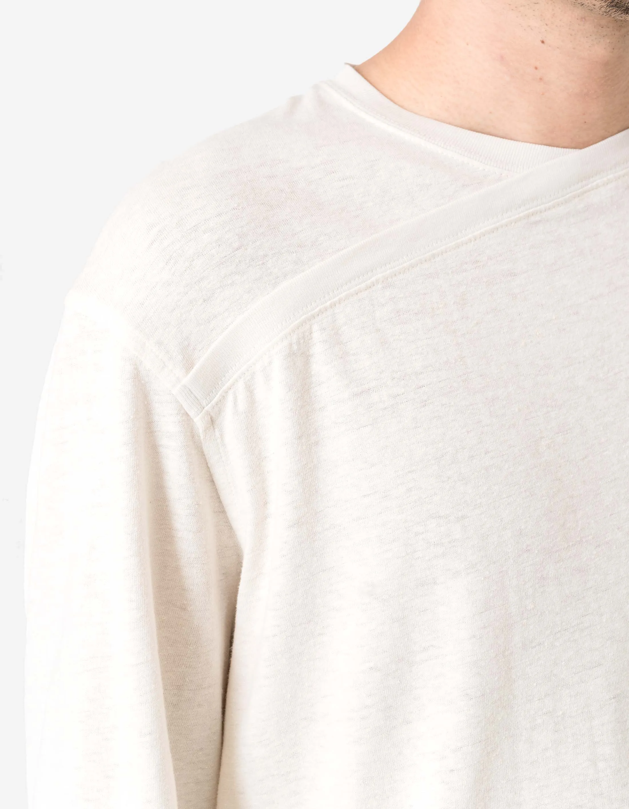 6001 Monk Organic Hemp L/S T-Shirt Ecru sold by Maharishi product image thumbnail 3