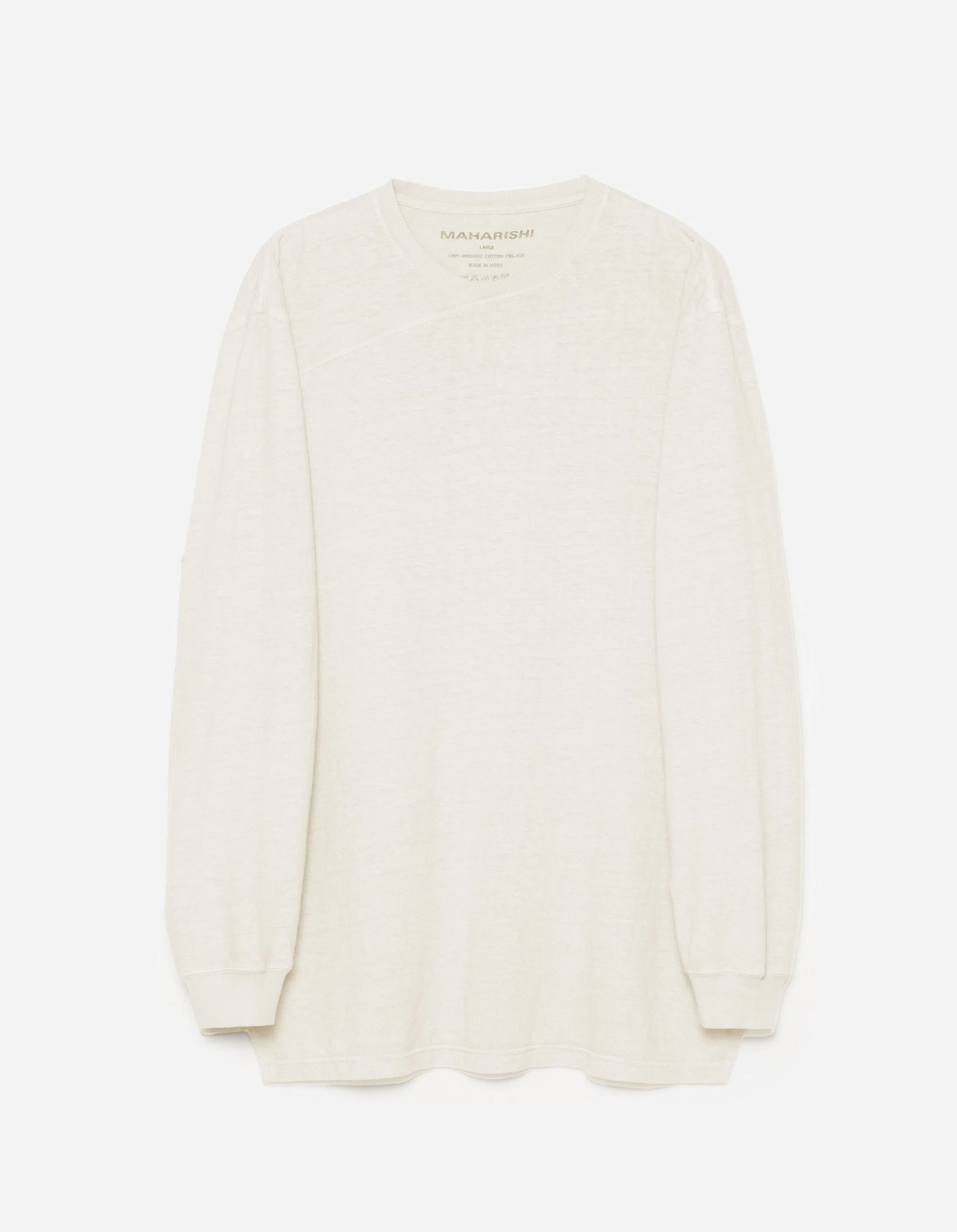 6001 Monk Organic Hemp L/S T-Shirt Ecru sold by Maharishi
