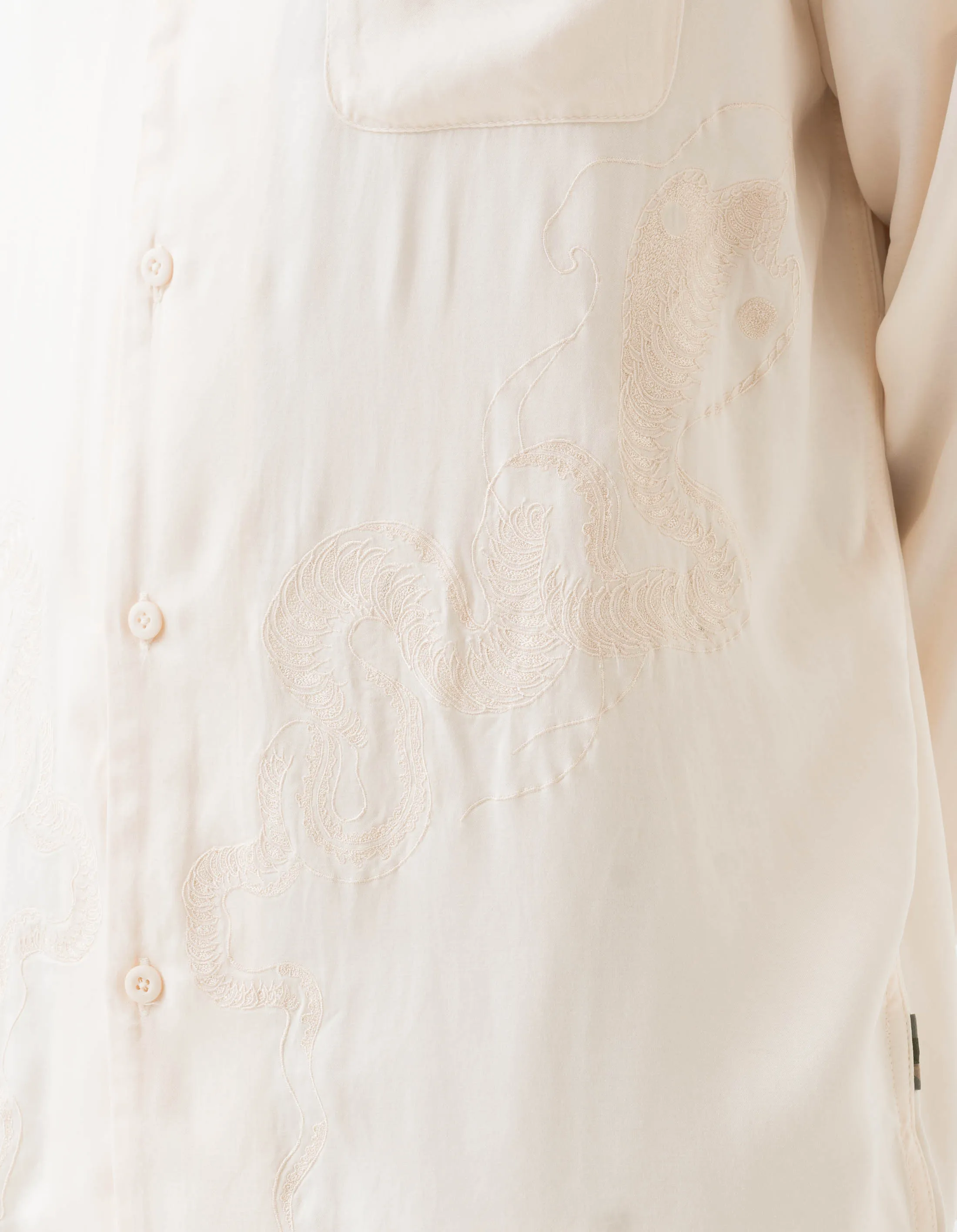 6121 Year of the Snake Cupro Shirt Ecru sold by Maharishi product image thumbnail 4