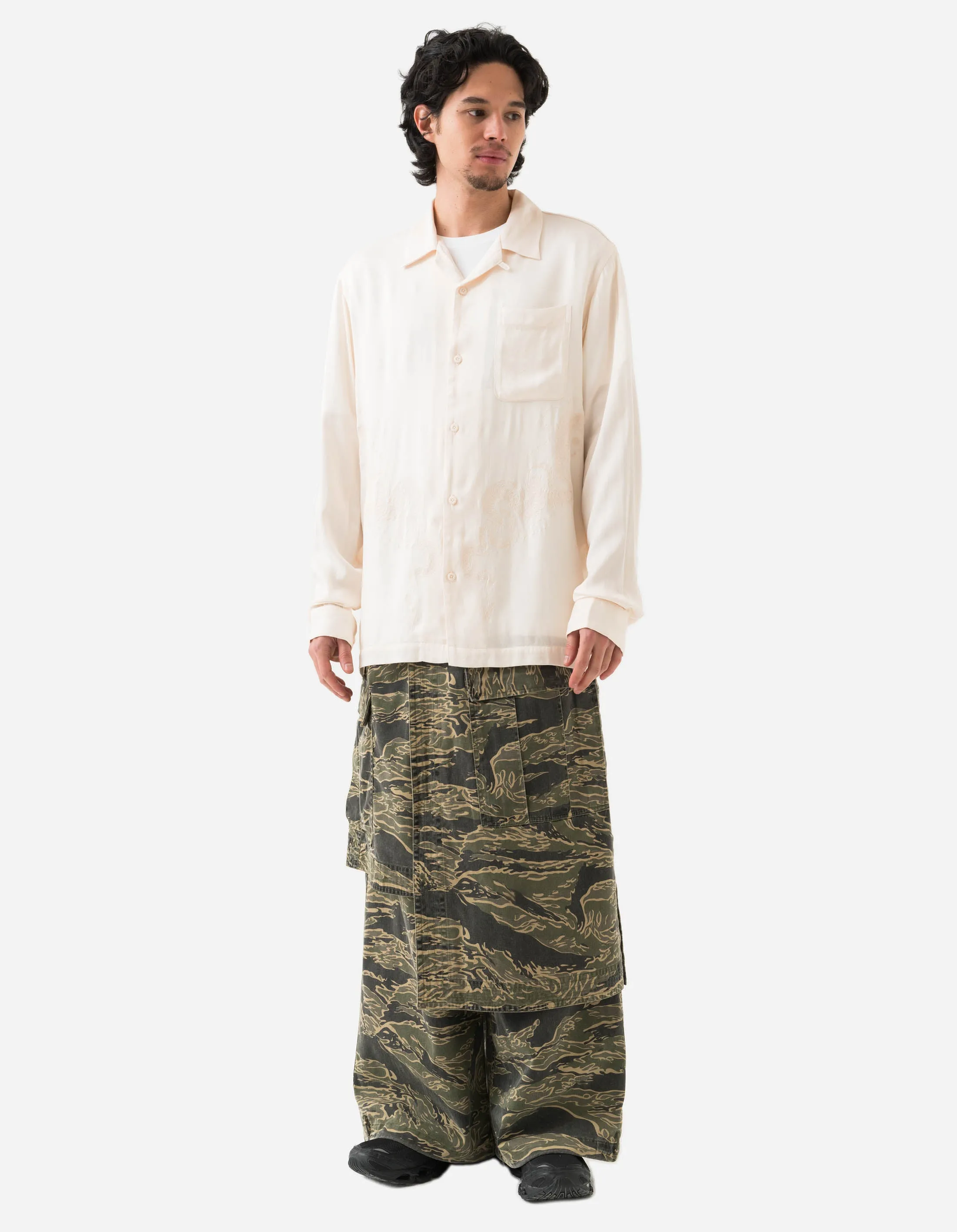 6121 Year of the Snake Cupro Shirt Ecru sold by Maharishi product image thumbnail 2