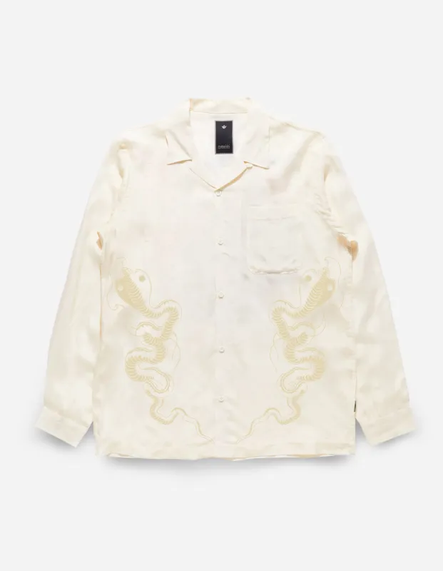6121 Year of the Snake Cupro Shirt Ecru made by Maharishi