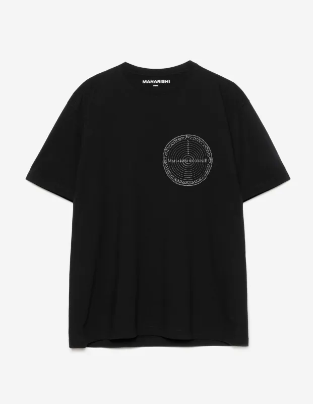 1456 Celeste Zodiac T-Shirt Black made by Maharishi