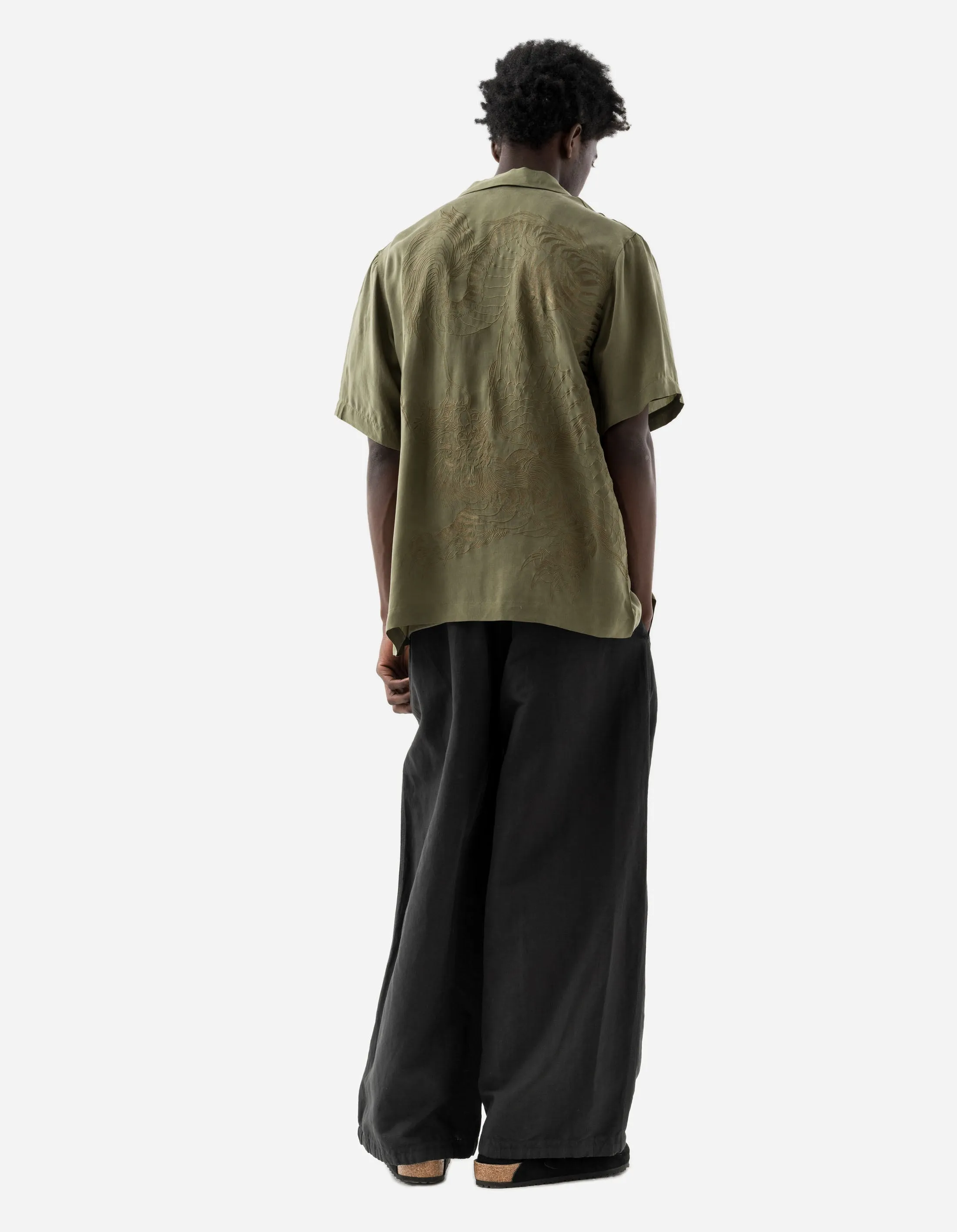 6098 Tiger Dragon Camp Collar Shirt Olive OG-107F sold by Maharishi product image thumbnail 5