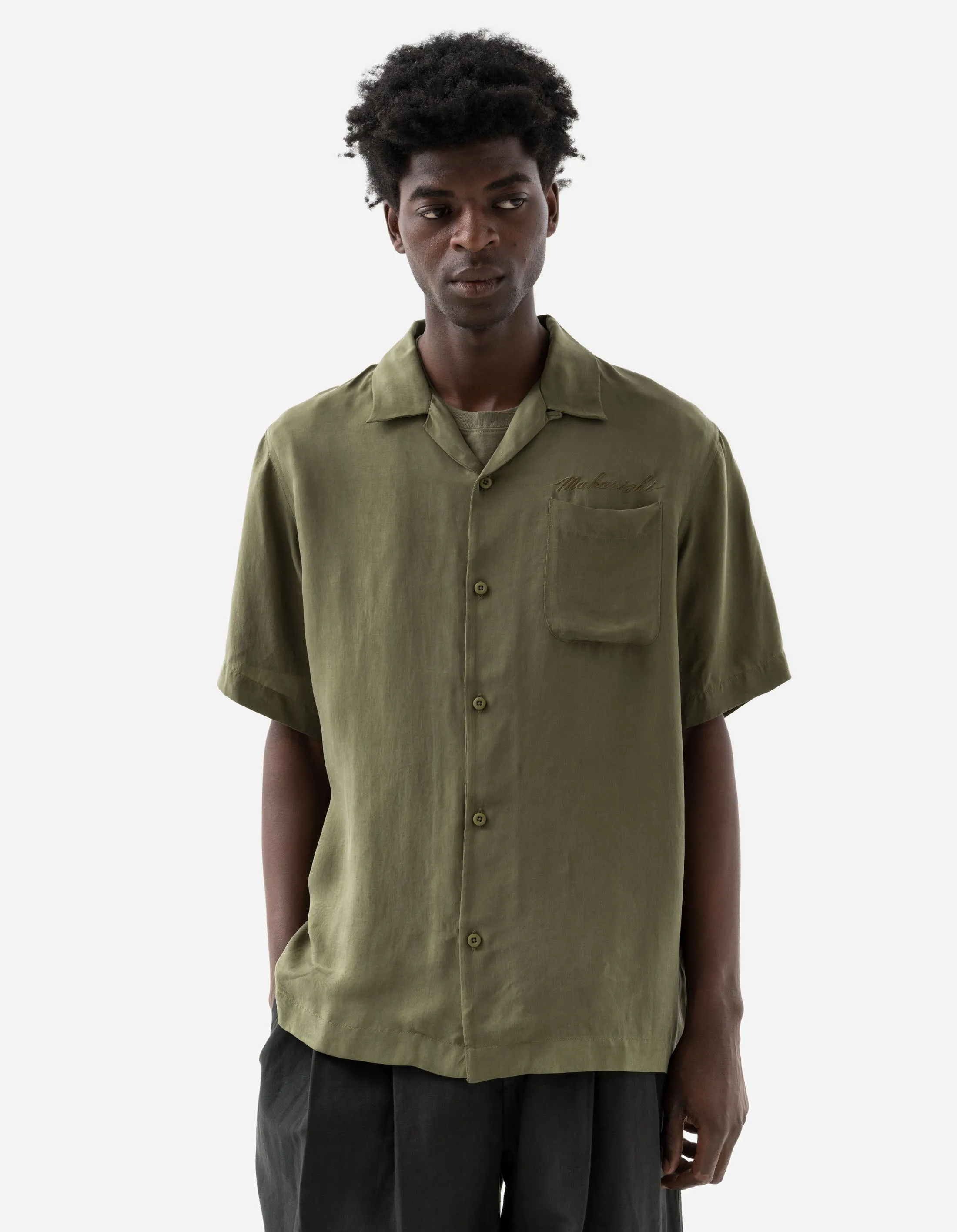 6098 Tiger Dragon Camp Collar Shirt Olive OG-107F sold by Maharishi product image thumbnail 4