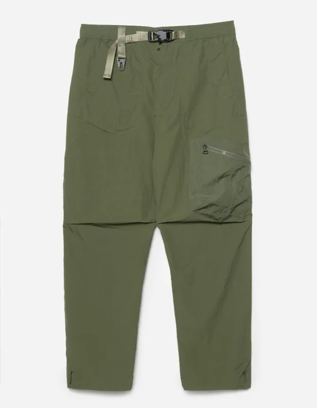 5282 Veg Dyed Asym Cargo Track Pants Olive made by Maharishi