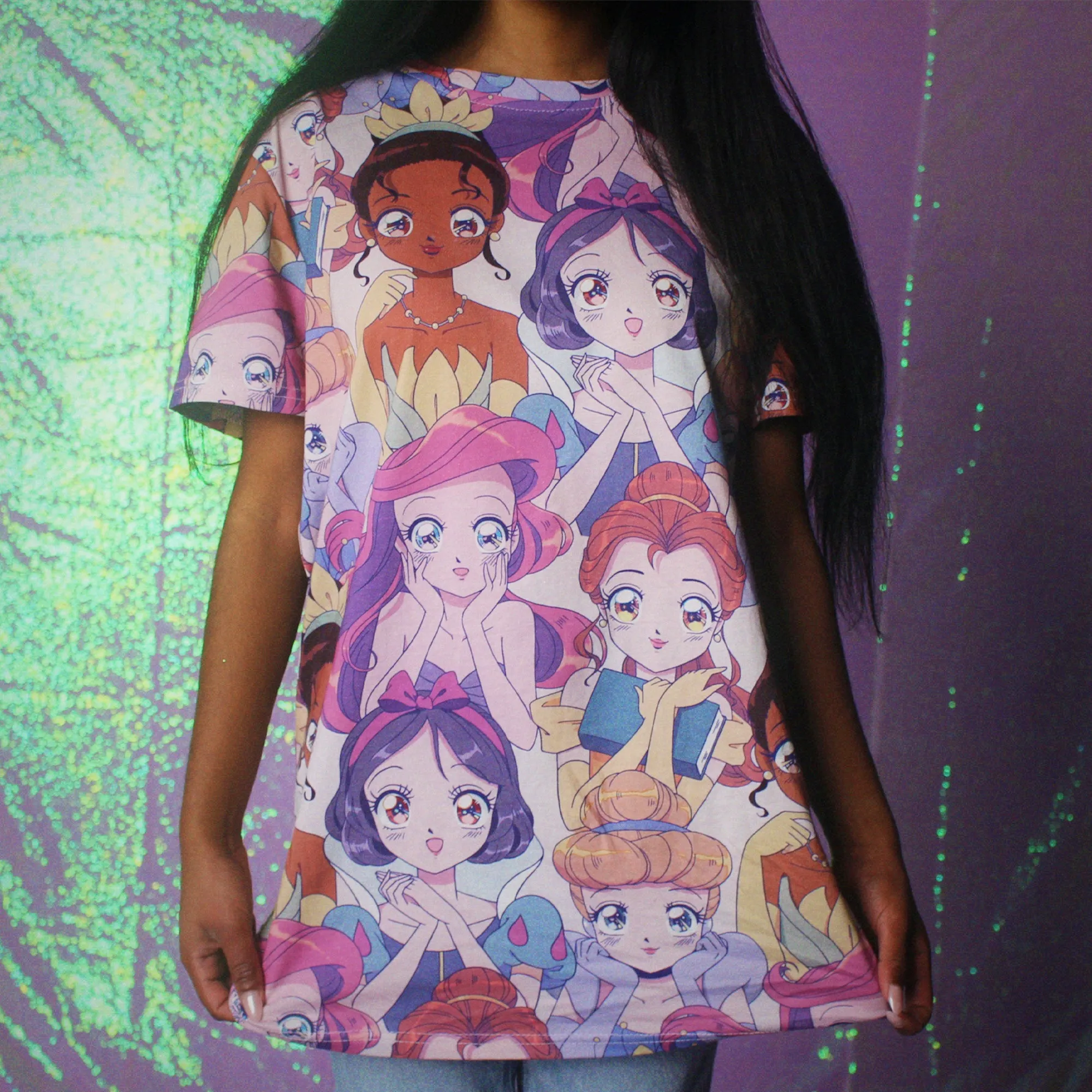 Disney Princess Anime AOP T-Shirt sold by Cakeworthy product image thumbnail 2