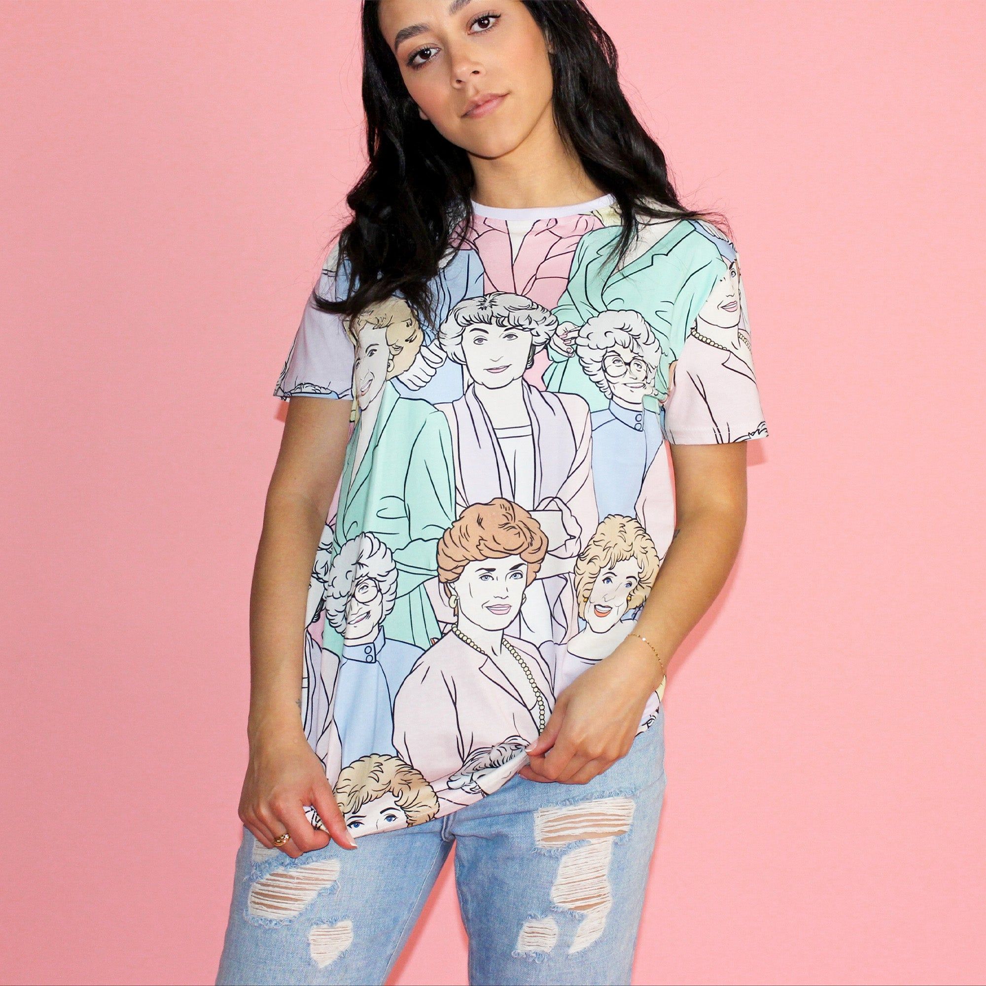 The Golden Girls Pastel AOP T-Shirt sold by Cakeworthy product image thumbnail 2