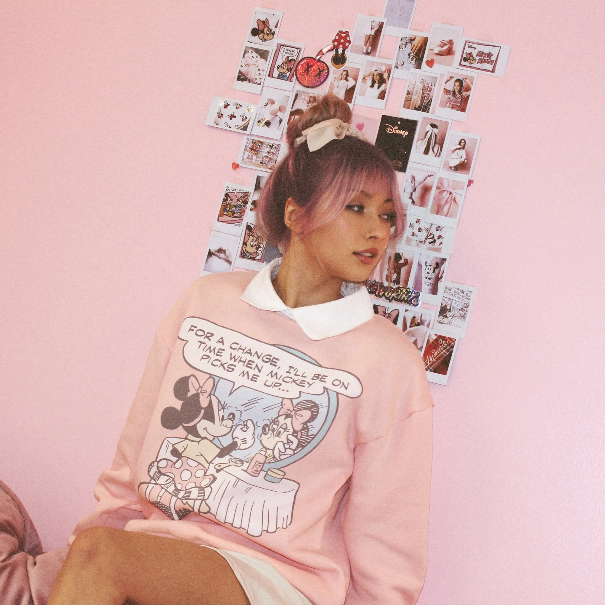 Minnie Comic Collared Crewneck sold by Cakeworthy product image thumbnail 5