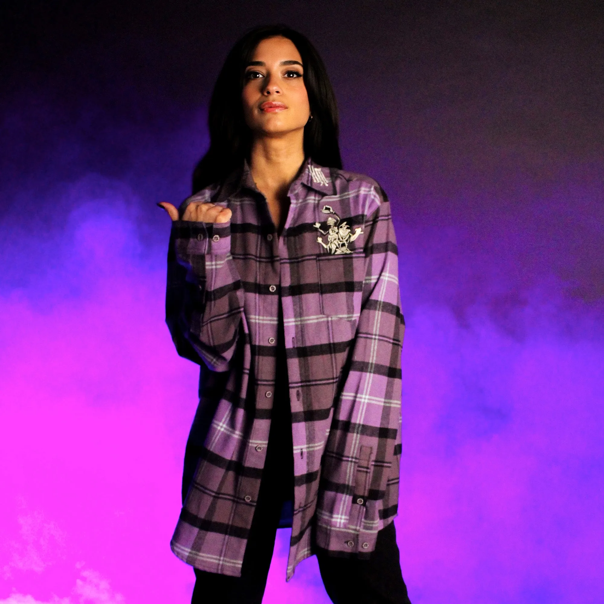 Haunted Mansion Glow Hitchhiking Ghosts Flannel II sold by Cakeworthy product image thumbnail 5