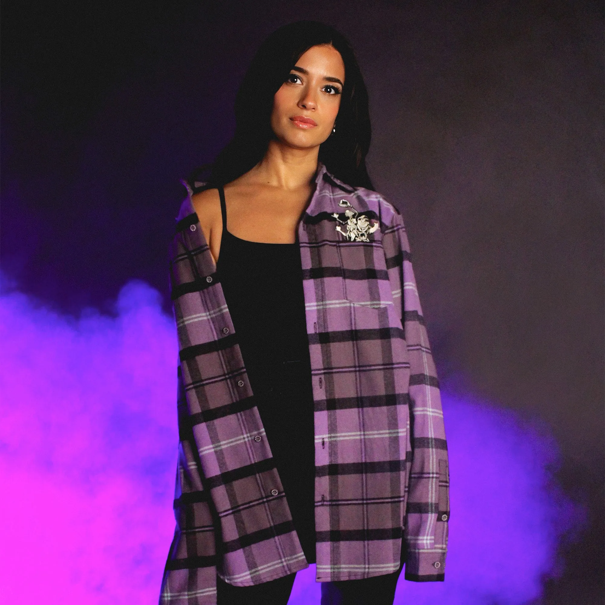 Haunted Mansion Glow Hitchhiking Ghosts Flannel II sold by Cakeworthy product image thumbnail 4