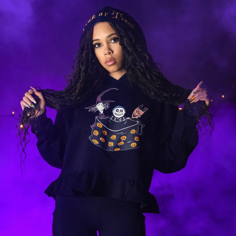 Trick or Treaters Ruffle Hoodie sold by Cakeworthy