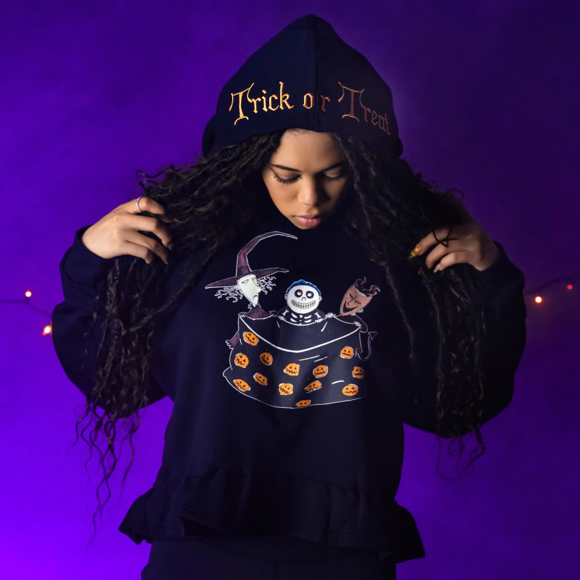 Trick or Treaters Ruffle Hoodie sold by Cakeworthy product image thumbnail 3