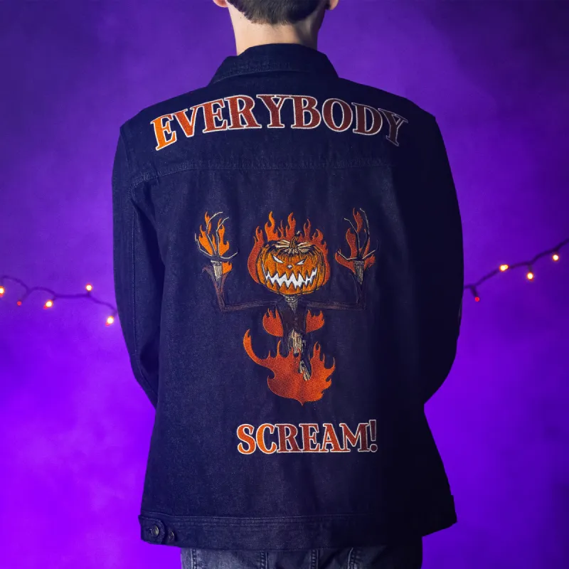 NMBC Everybody Scream Glow Denim Jacket sold by Cakeworthy