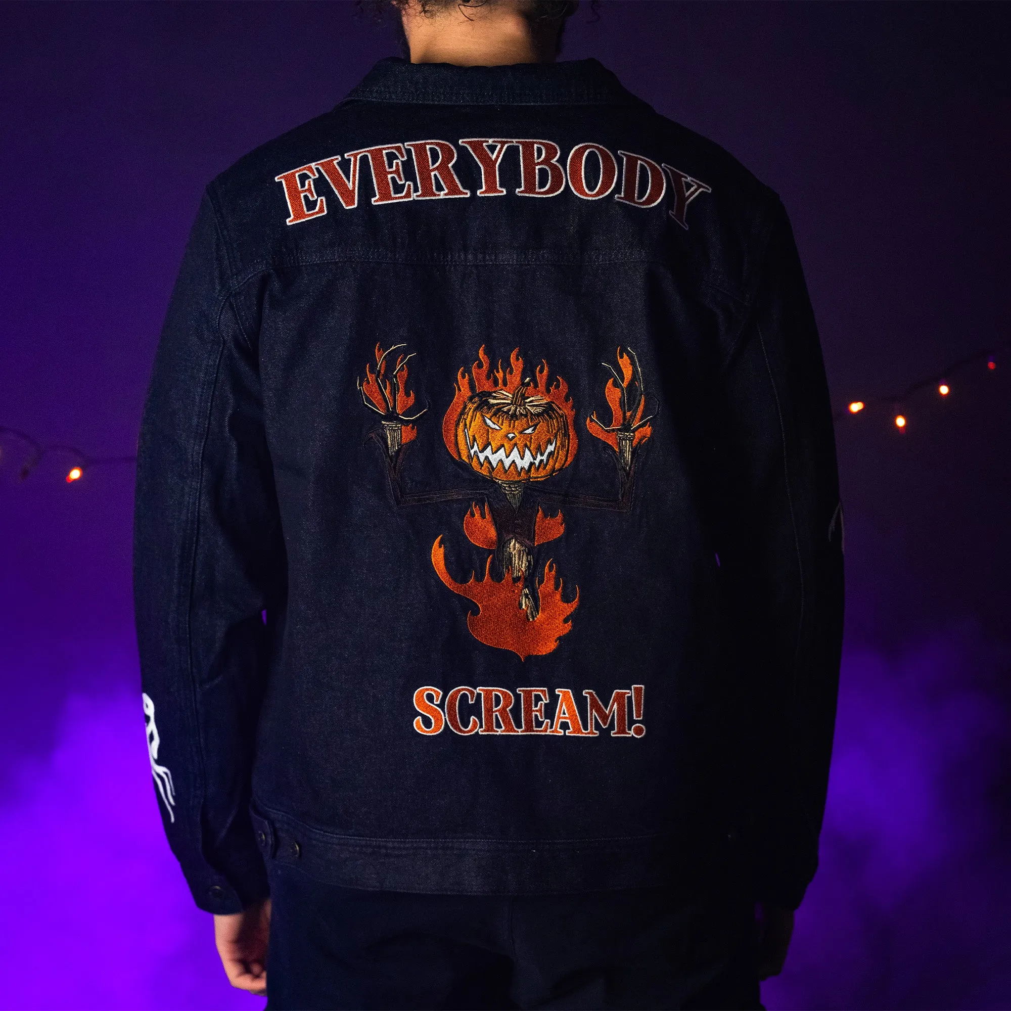NMBC Everybody Scream Glow Denim Jacket sold by Cakeworthy product image thumbnail 3