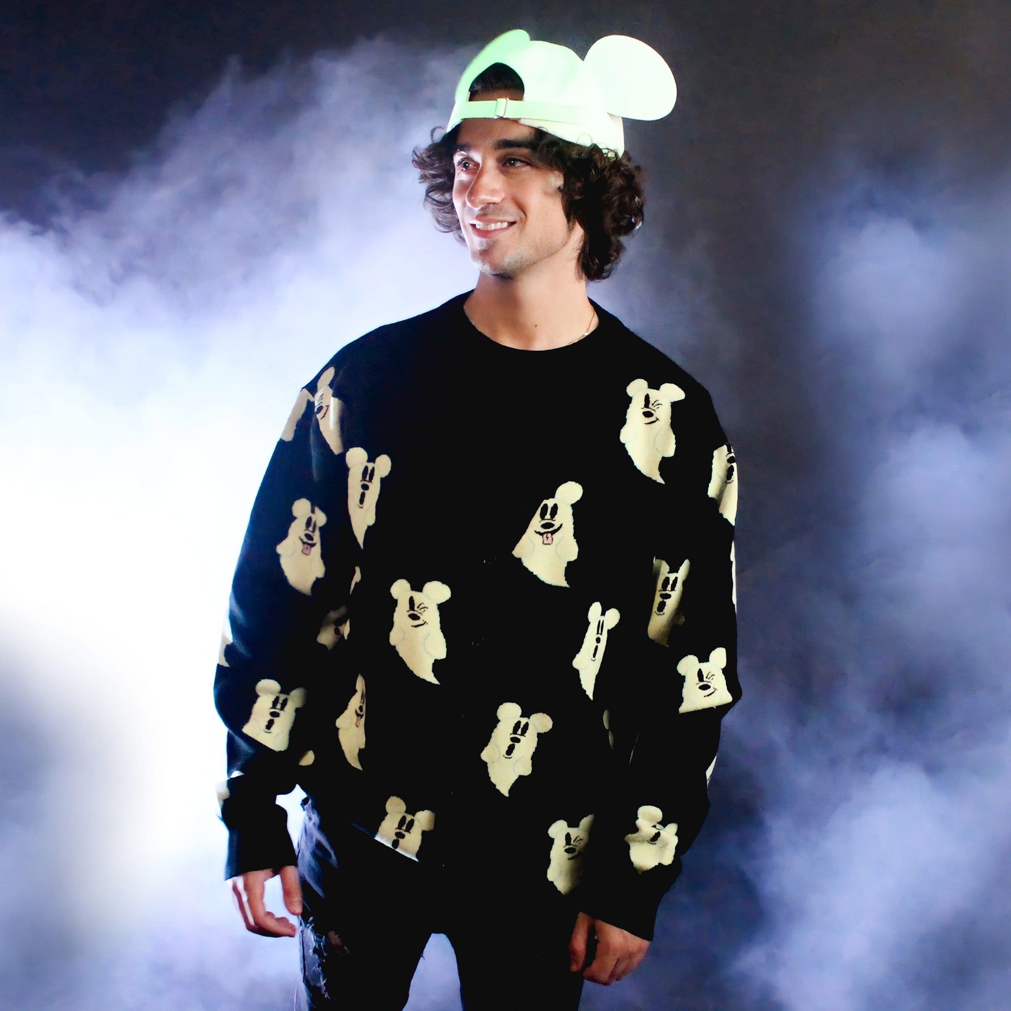 Mickey Ghost Cardigan sold by Cakeworthy