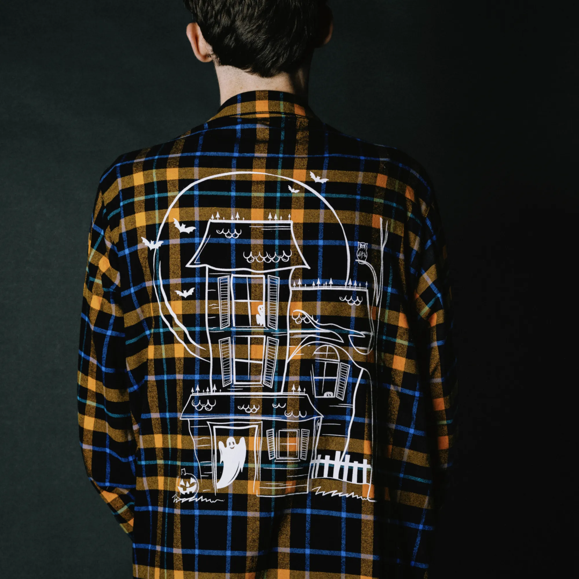 Scareworthy Glow Haunted House Flannel sold by Cakeworthy