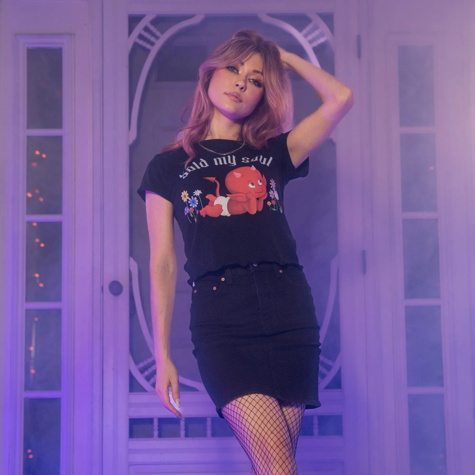 Hot Stuff Crop Tee sold by Cakeworthy product image thumbnail 3