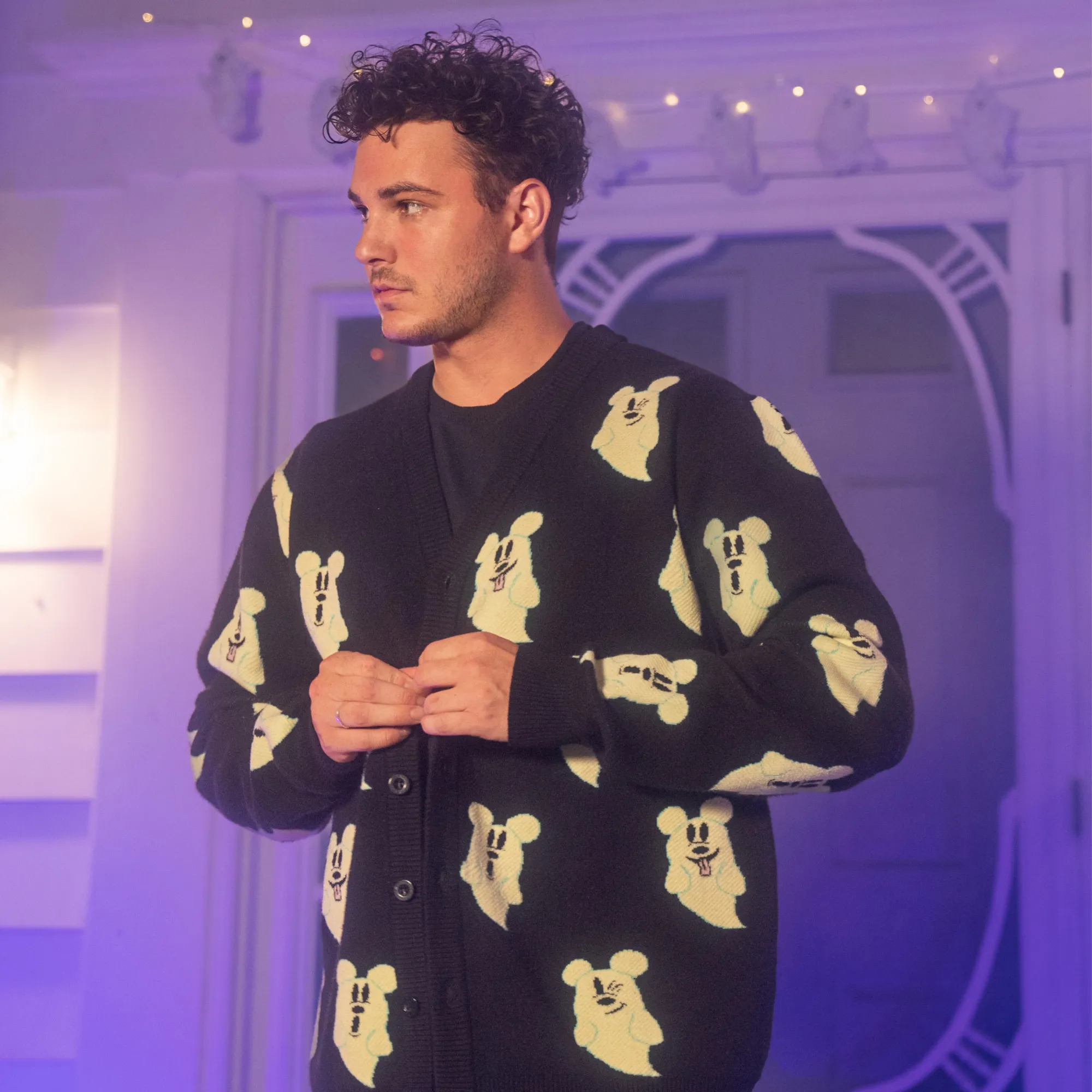 Mickey Glow in the Dark Ghost Cardigan sold by Cakeworthy product image thumbnail 3
