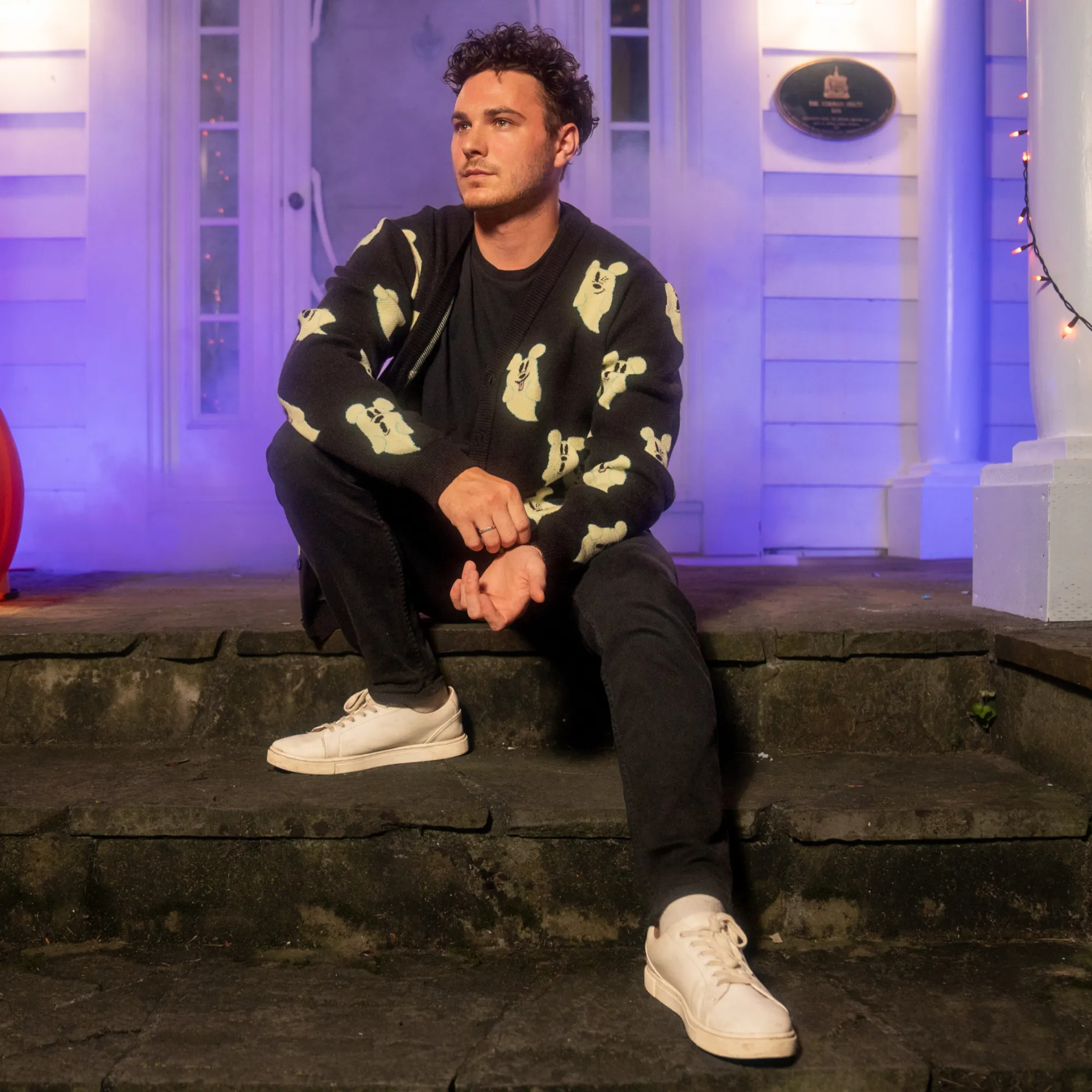 Mickey Glow in the Dark Ghost Cardigan sold by Cakeworthy product image thumbnail 4