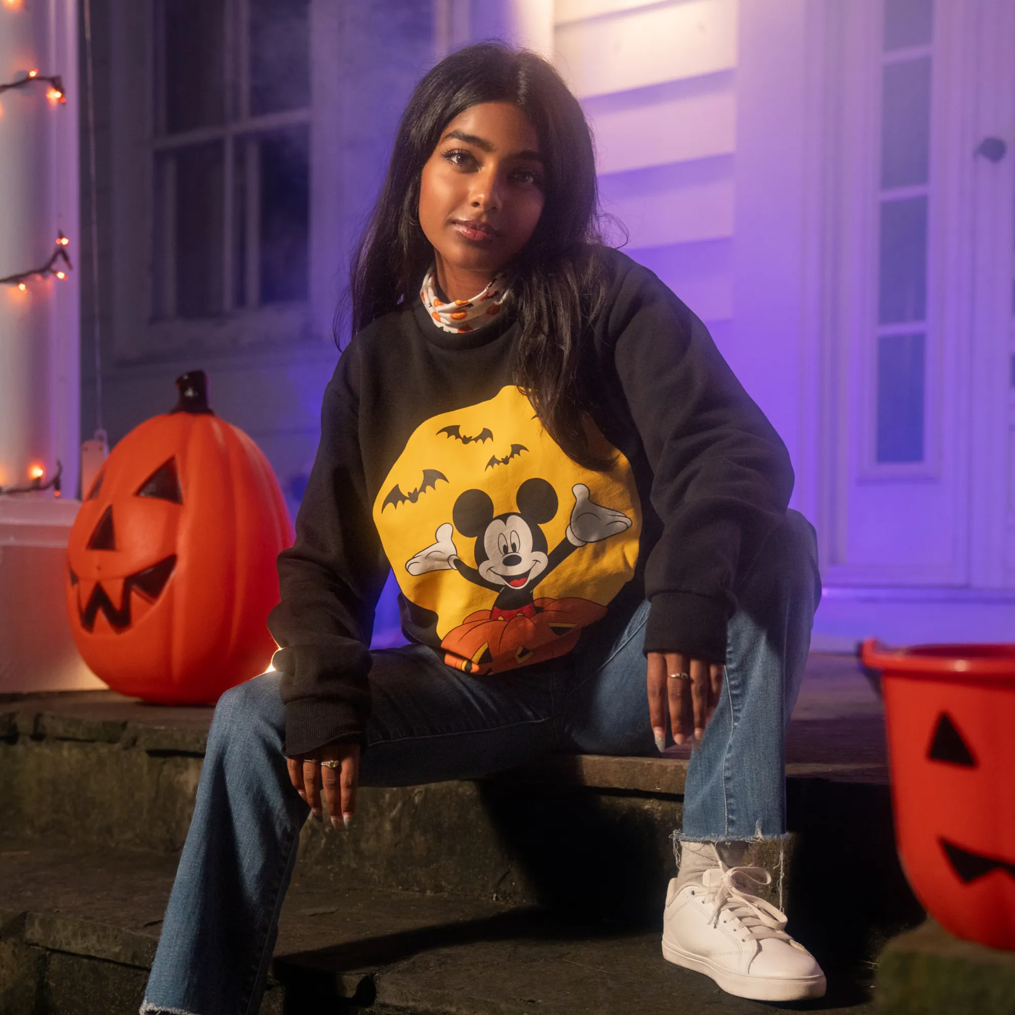 Mickey Pumpkin Collared Crewneck sold by Cakeworthy product image thumbnail 5