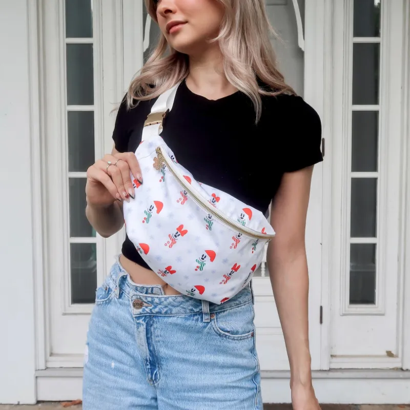 Mickey and Minnie Snowman Scented Fanny Pack sold by Cakeworthy