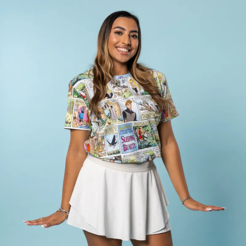 Sleeping Beauty Comic AOP T-Shirt sold by Cakeworthy