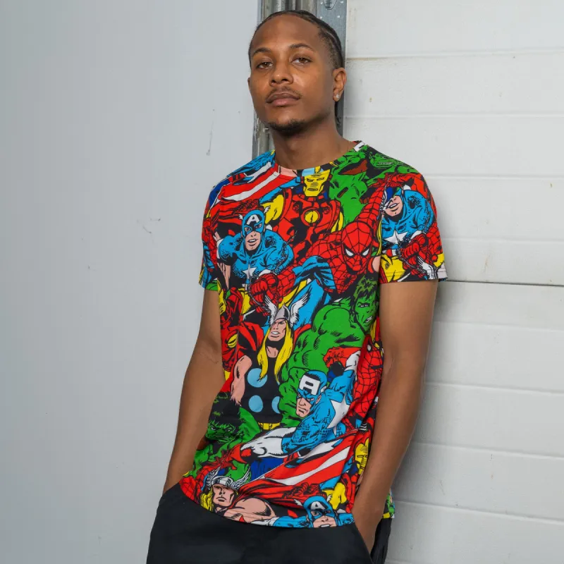 Marvel Comics AOP T-Shirt sold by Cakeworthy