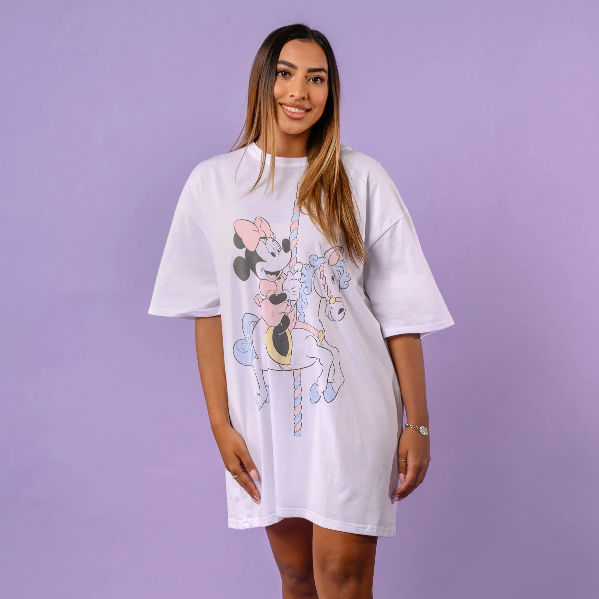 Minnie Mouse Carousel T-Shirt Dress sold by Cakeworthy product image thumbnail 5