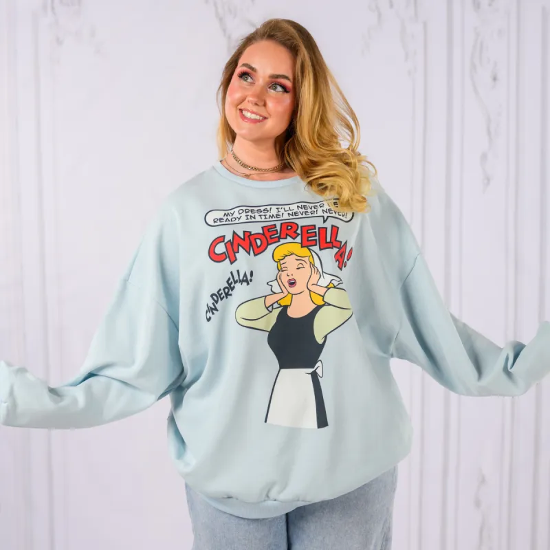 Cinderella Comic Drop Sleeve Crewneck sold by Cakeworthy