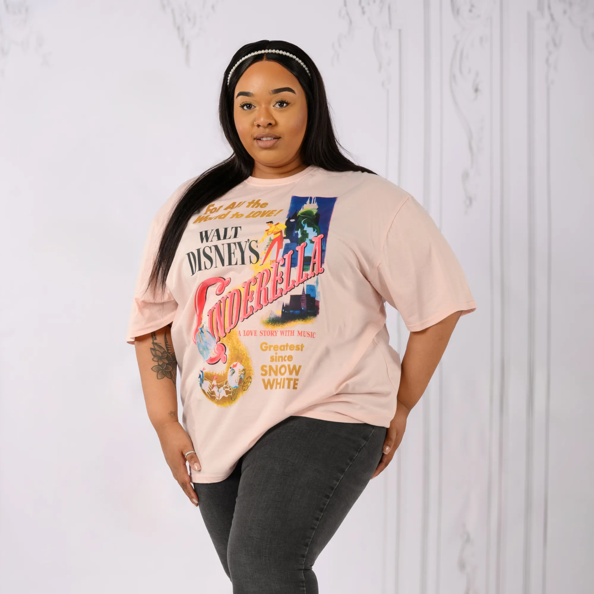 Cinderella Poster Drop Sleeve T-Shirt sold by Cakeworthy product image thumbnail 3