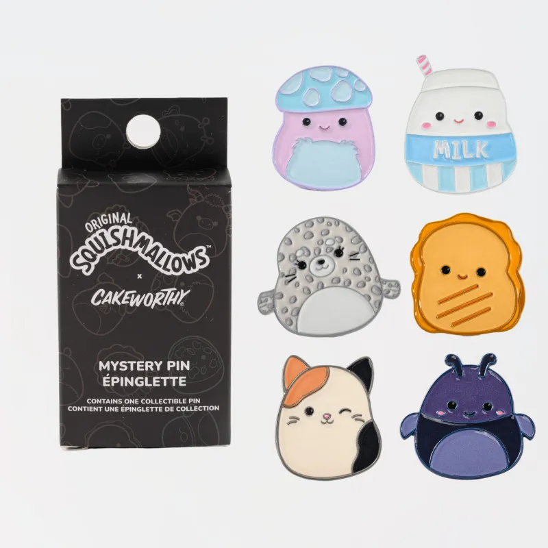 Squishmallows Mystery Pins made by Cakeworthy