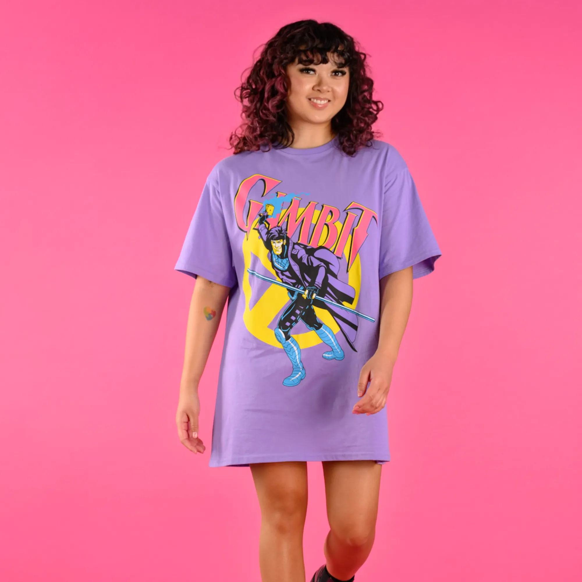 X-Men Gambit T-Shirt Dress sold by Cakeworthy product image thumbnail 4
