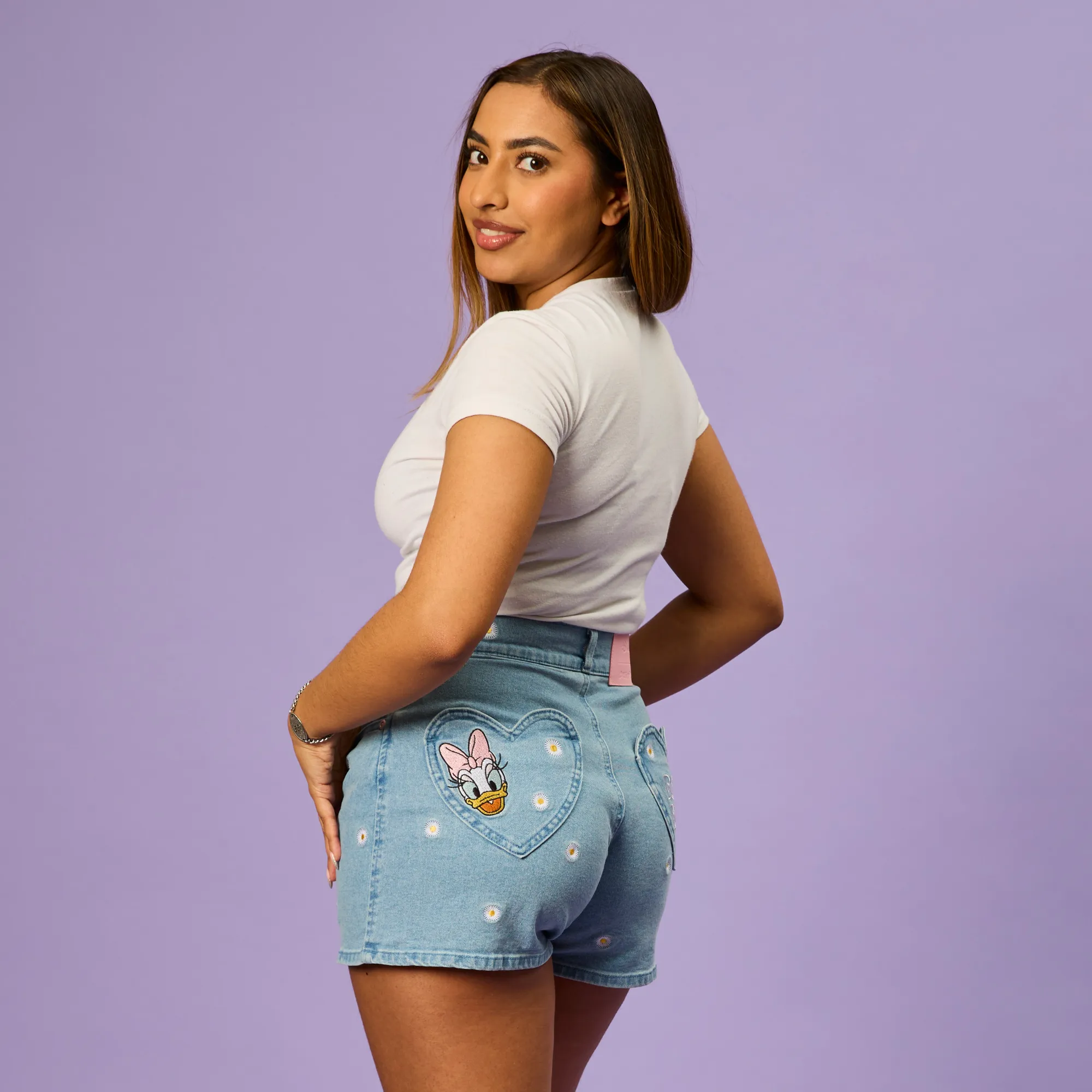 Daisy Duck Denim Shorts sold by Cakeworthy