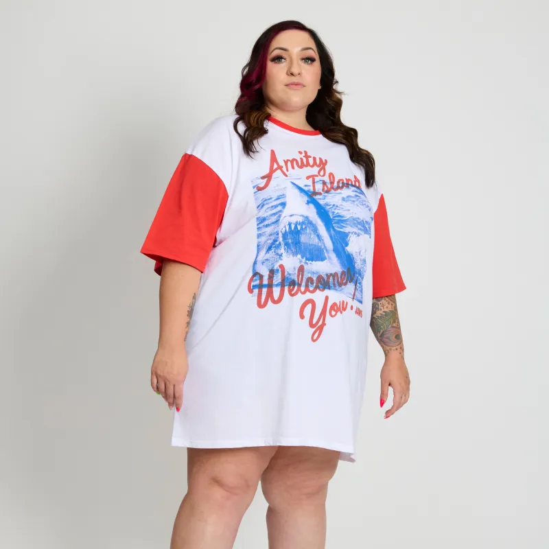 Jaws Amity Island T-Shirt Dress sold by Cakeworthy