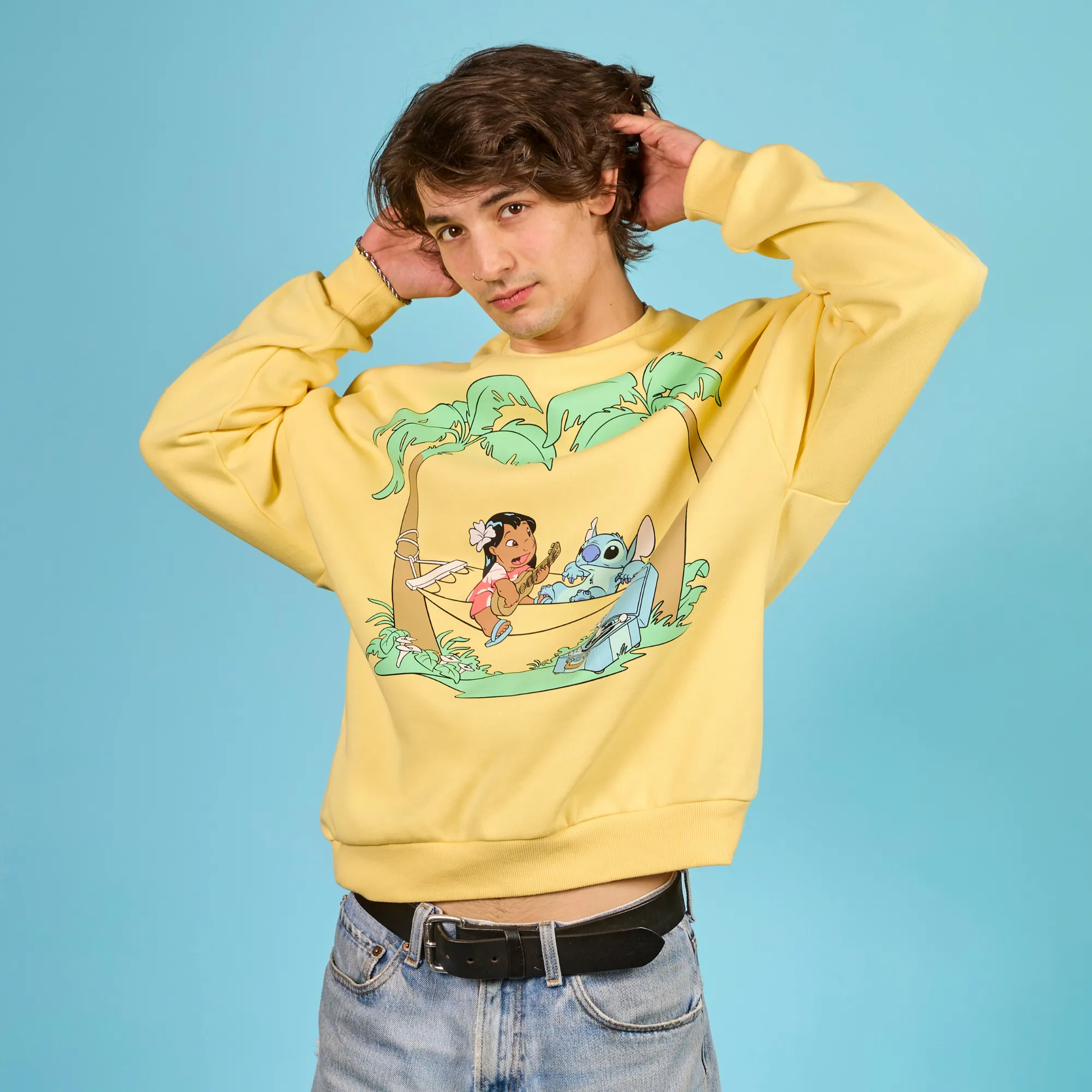 Lilo And Stitch Drop Sleeve Crewneck sold by Cakeworthy product image thumbnail 3